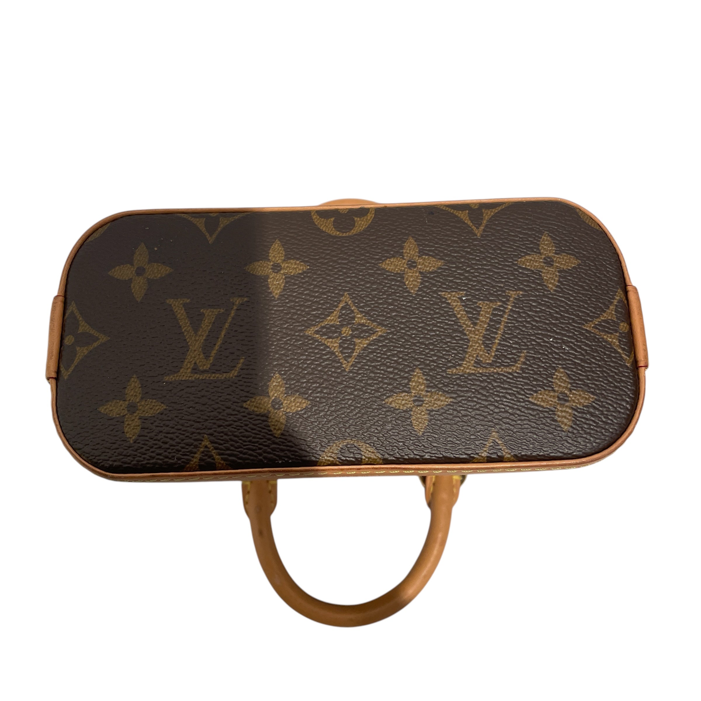 LOUIS VUITTON/Cross Body Bag/Monogram/Leather/BRW/NANO ALMA view 4