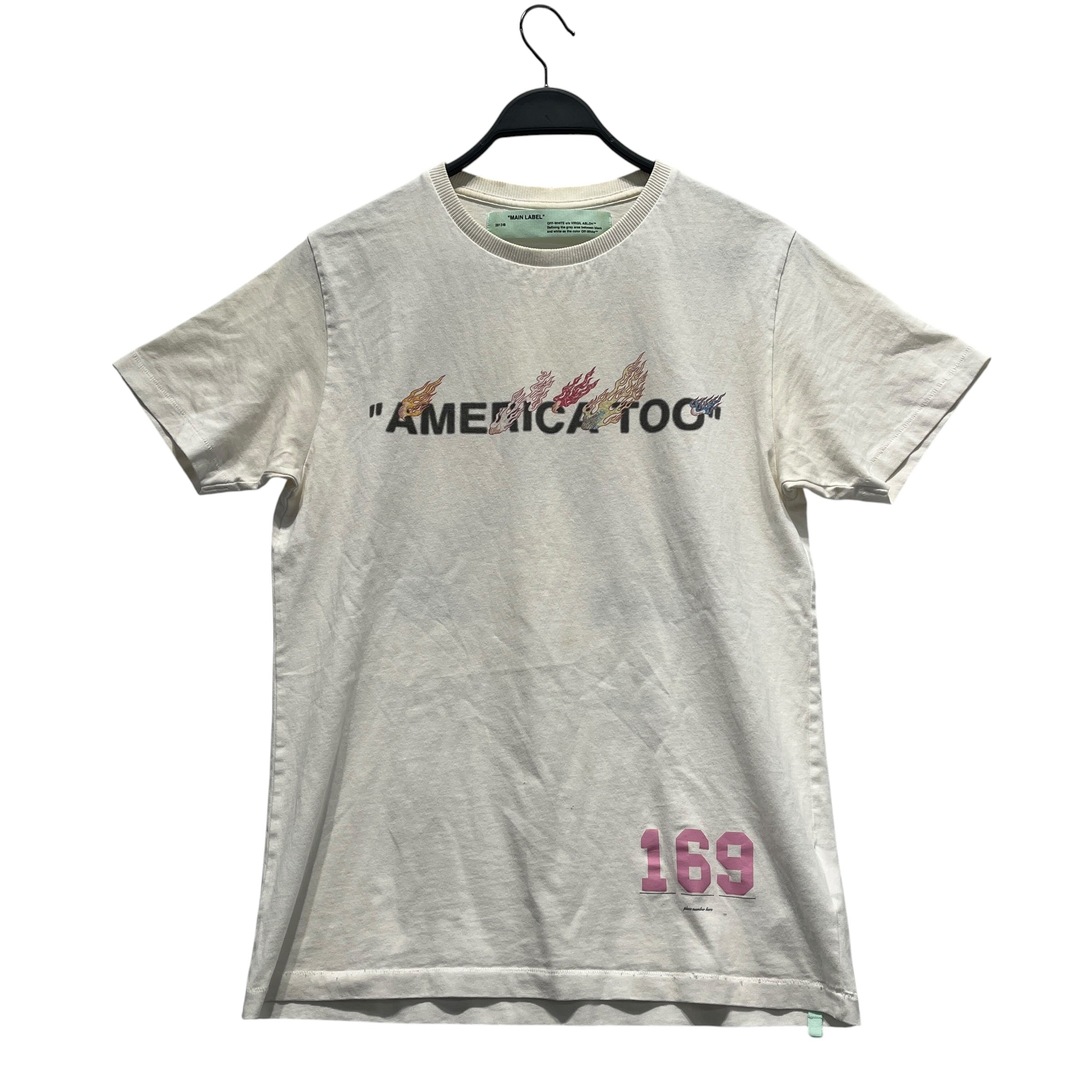 OFF-WHITE/T-Shirt/M/Cotton/WHT/Graphic/"AMERICA TOO" 169 GRAPHIC view 1