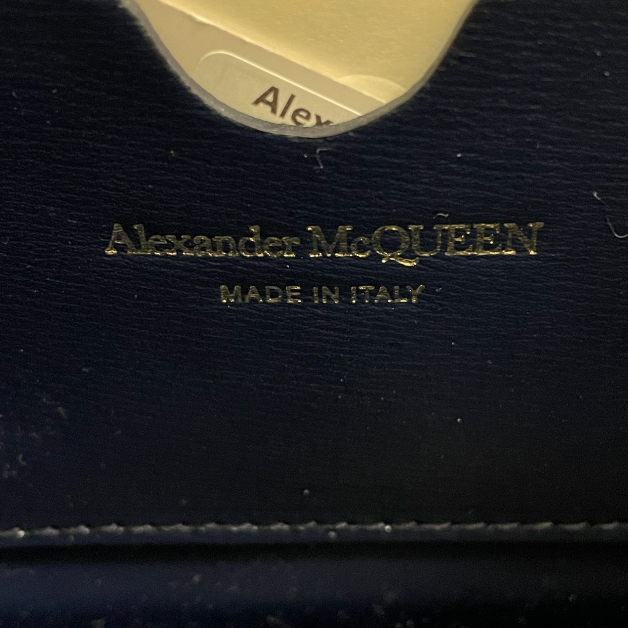 Alexander McQueen/Cross Body Bag/Cotton/KHK/NAVY STRAP SKULL view 3