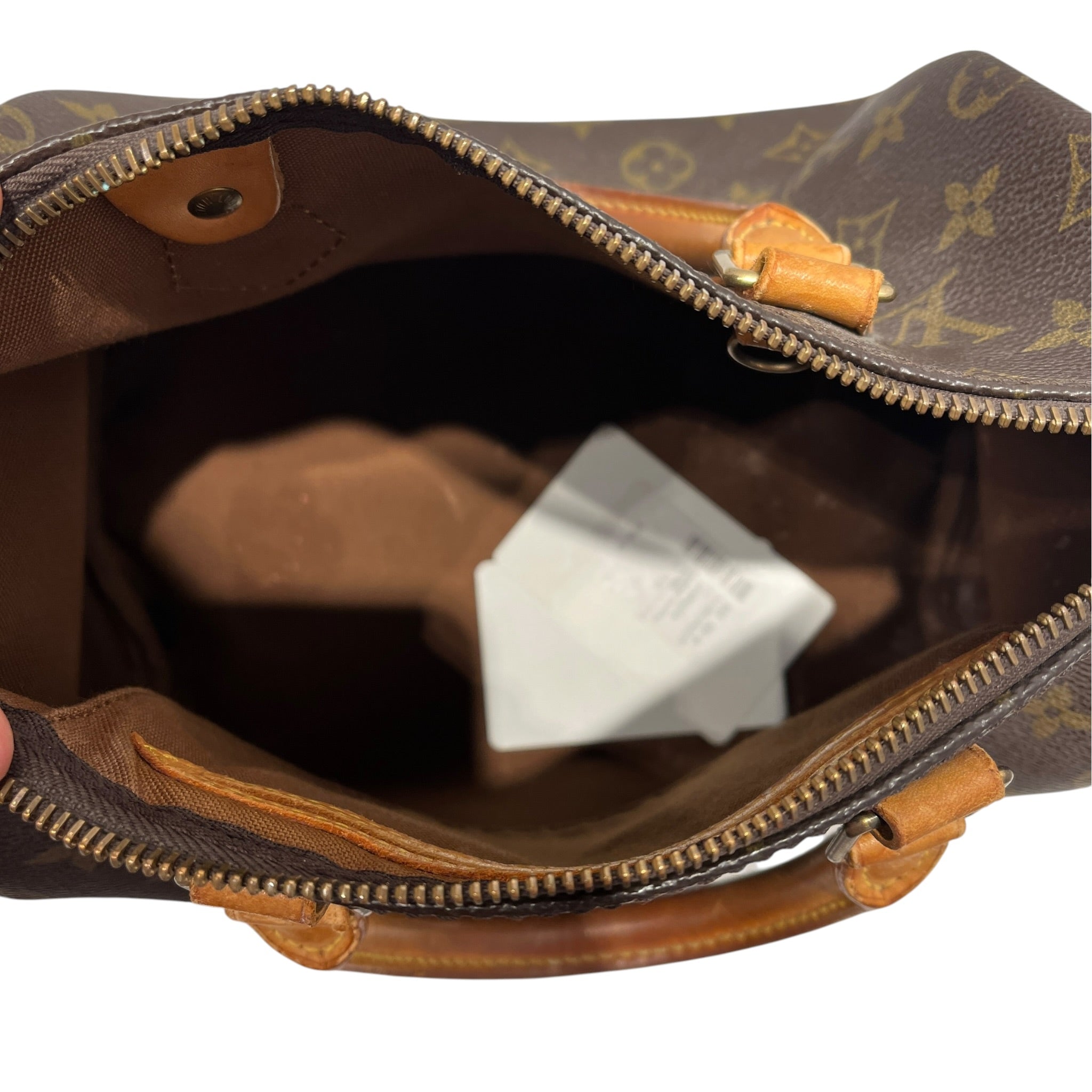 LOUIS VUITTON/Hand Bag/Monogram/Leather/BRW/SPEEDY 25 view 4