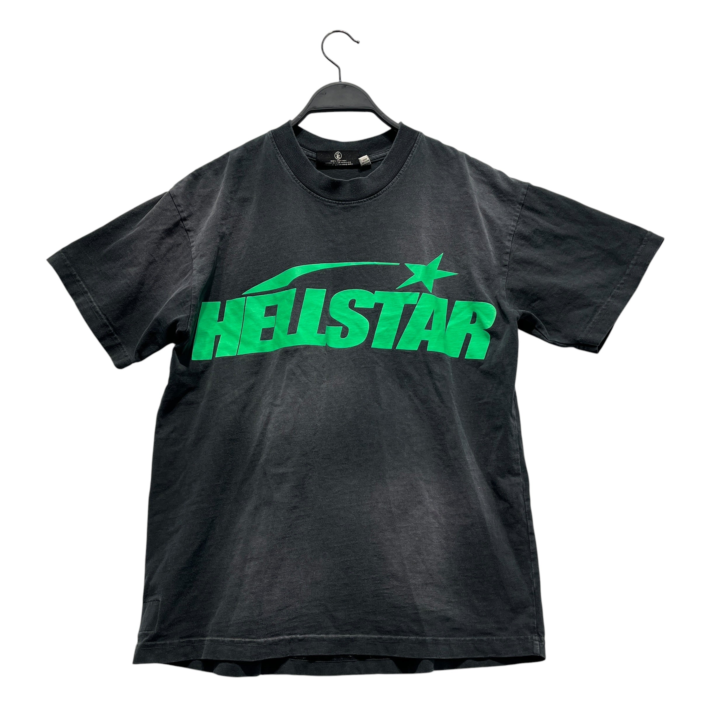 HELLSTAR/T-Shirt/S/Cotton/GRY/Graphic/CLASSIC GREEN LOGO view 1