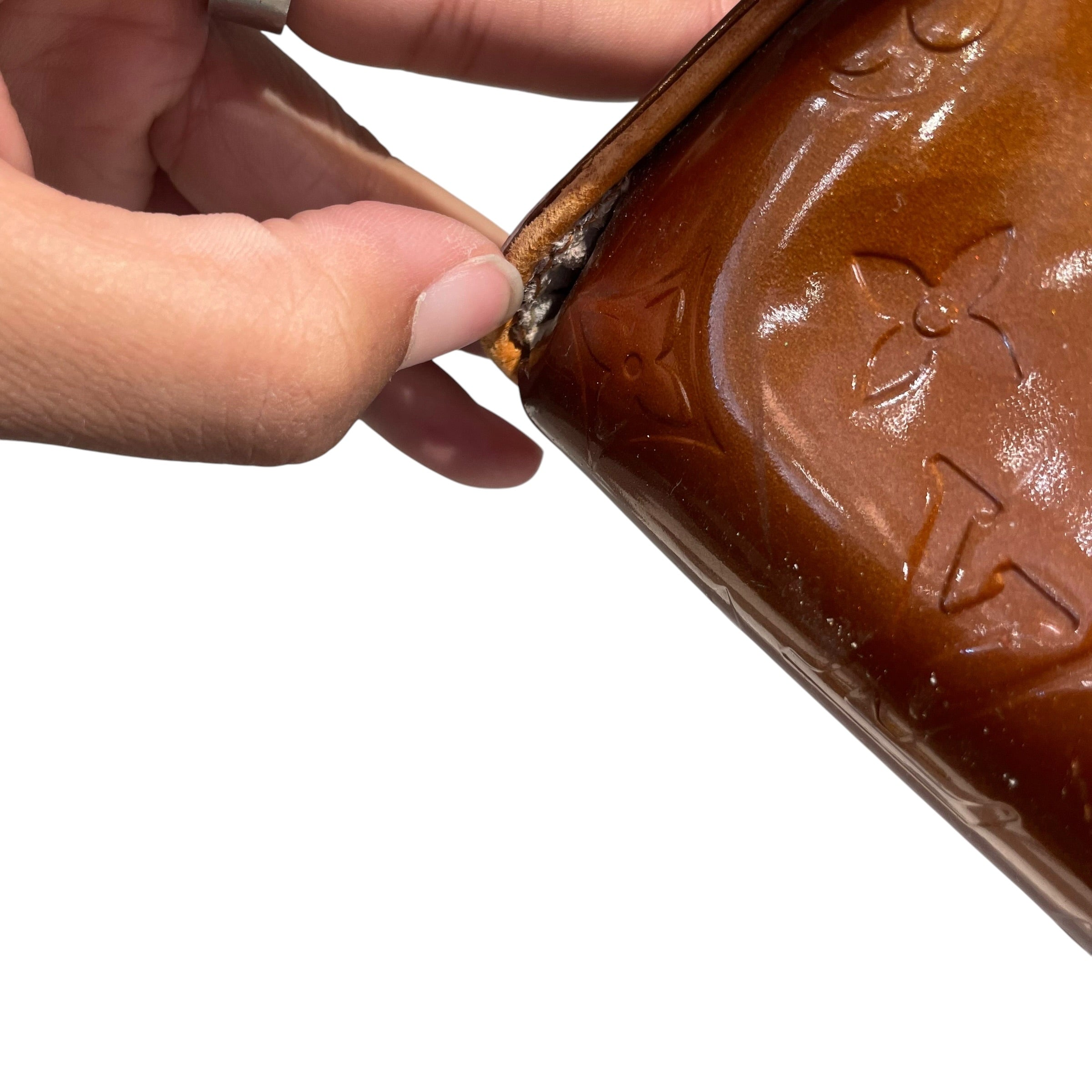 LOUIS VUITTON/Hand Bag/Leather/BRW/LV Vernis Tompkins Square view 8