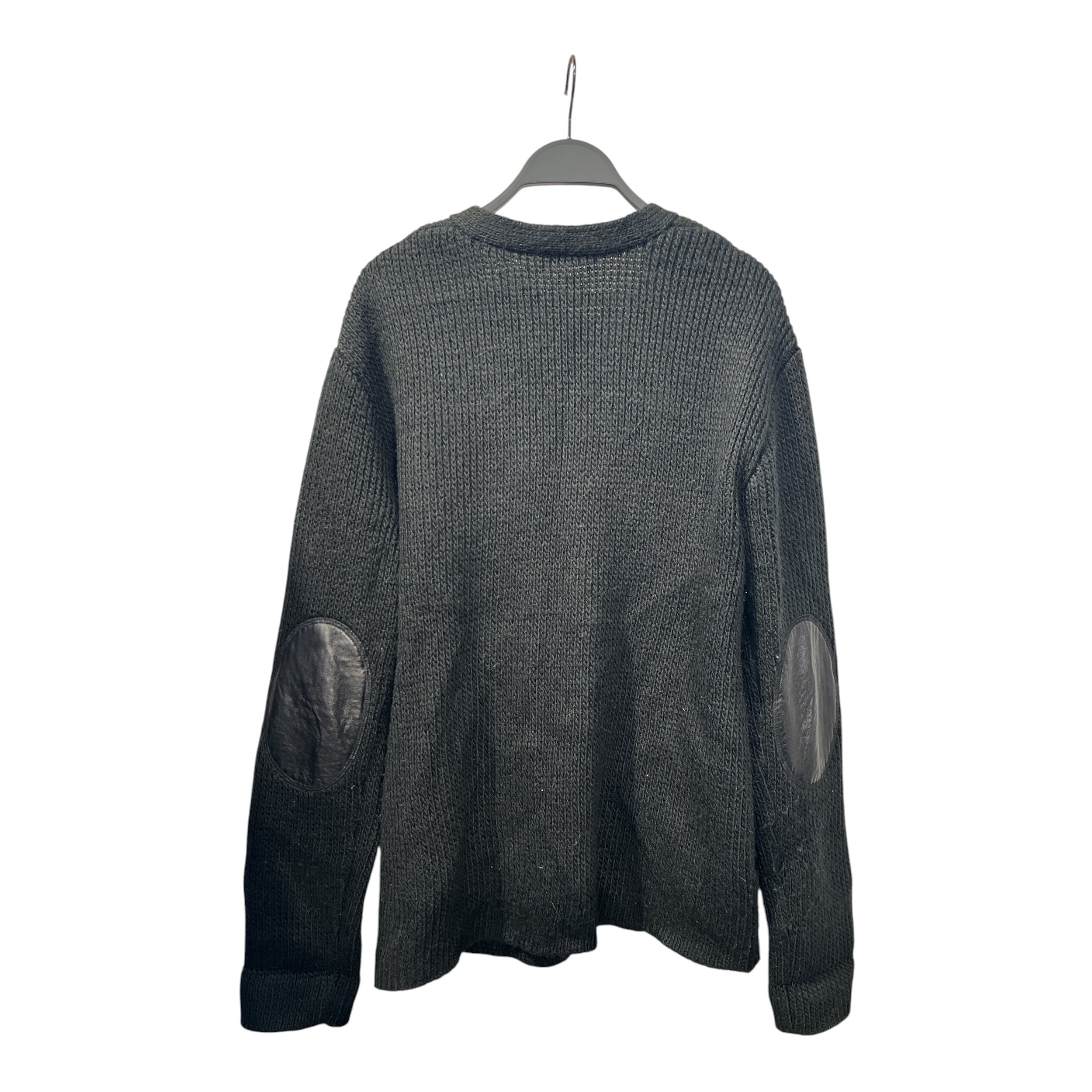 Alexander Wang/Cardigan/S/Acrylic/BLK/LEATHER ELBOWS view 2