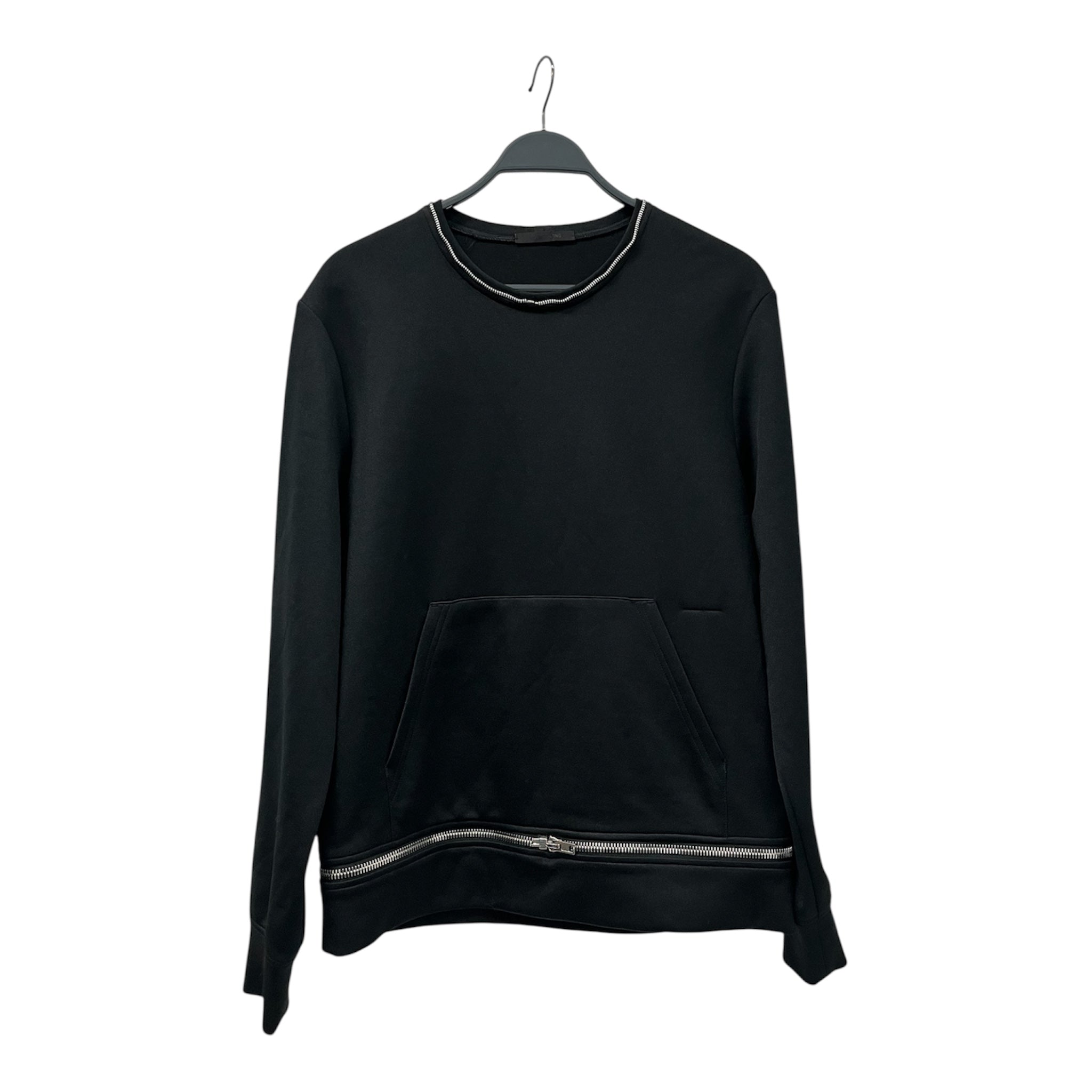 Helmut Lang/Sweatshirt/Polyester/BLK/ZIP NECKLINE/DETACH HEM view 1