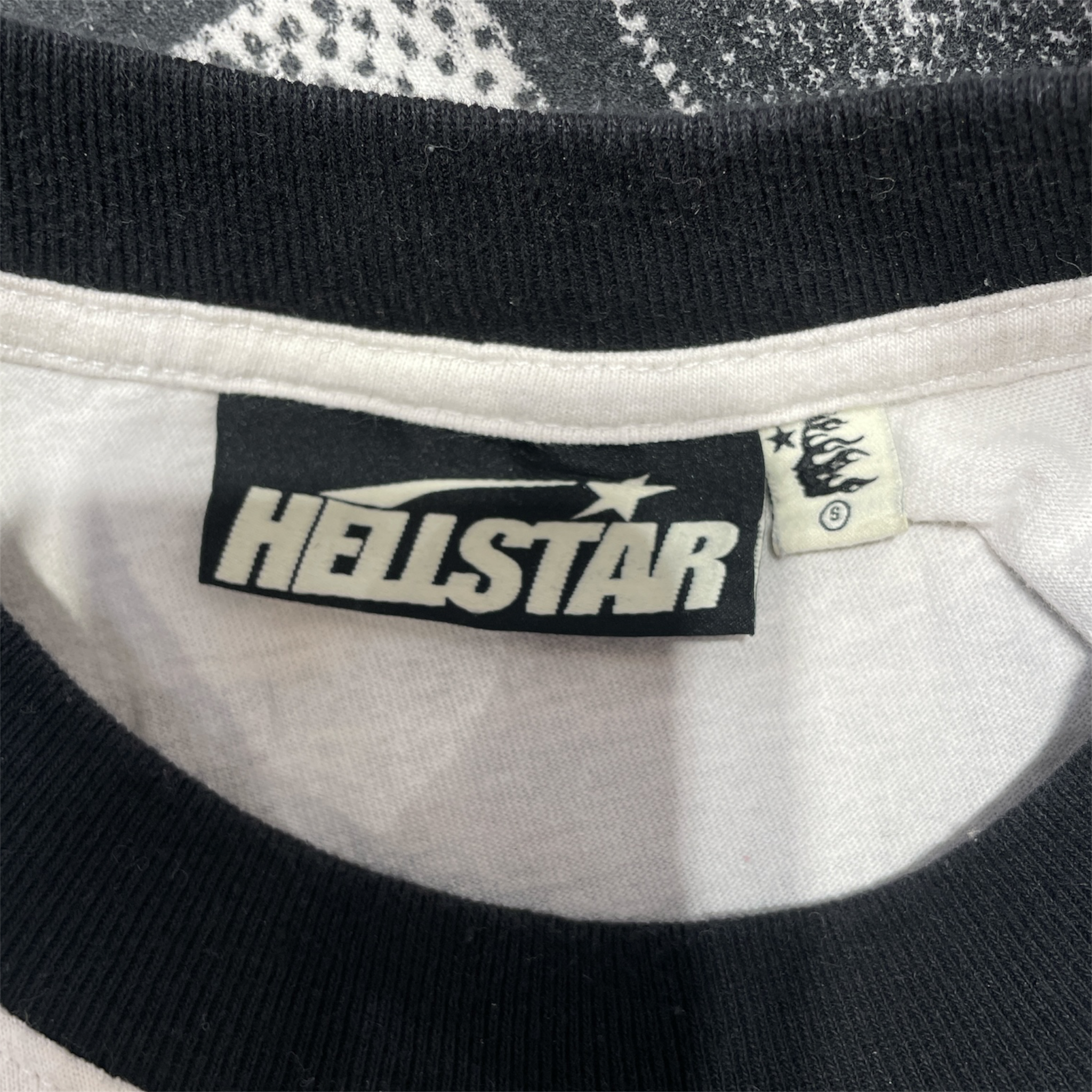HELLSTAR/T-Shirt/S/Cotton/WHT/All Over Print/mask (sports) view 3