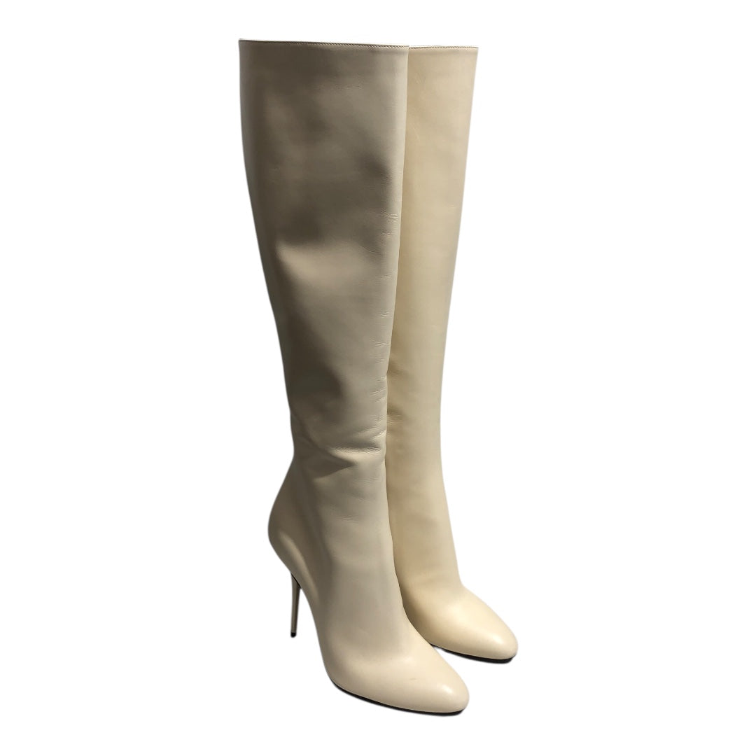 SAINT LAURENT/Booties/EU 37.5/Leather/CRM/ view 1