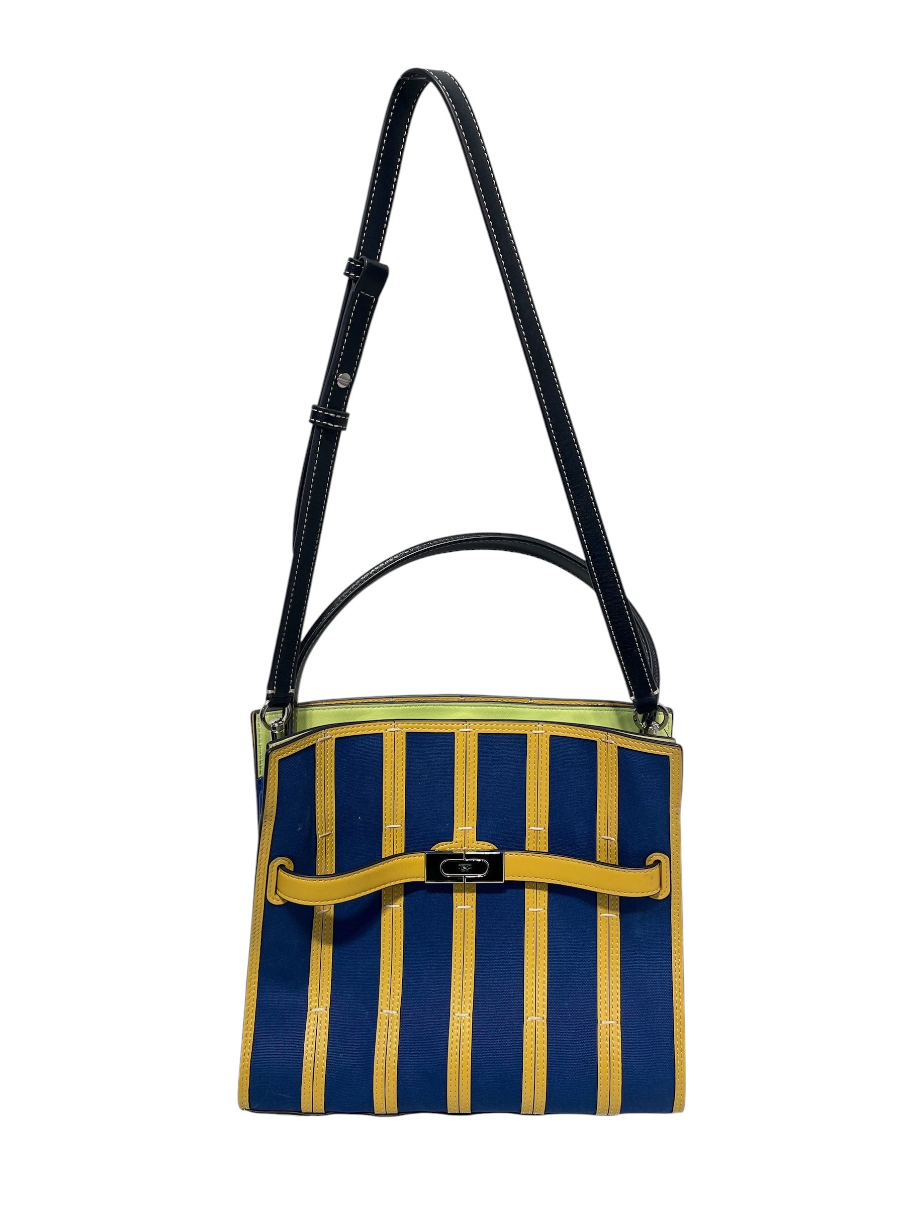 TORY BURCH/Hand Bag/Stripe/BLU/Lee Radziwill Double Bag view 1