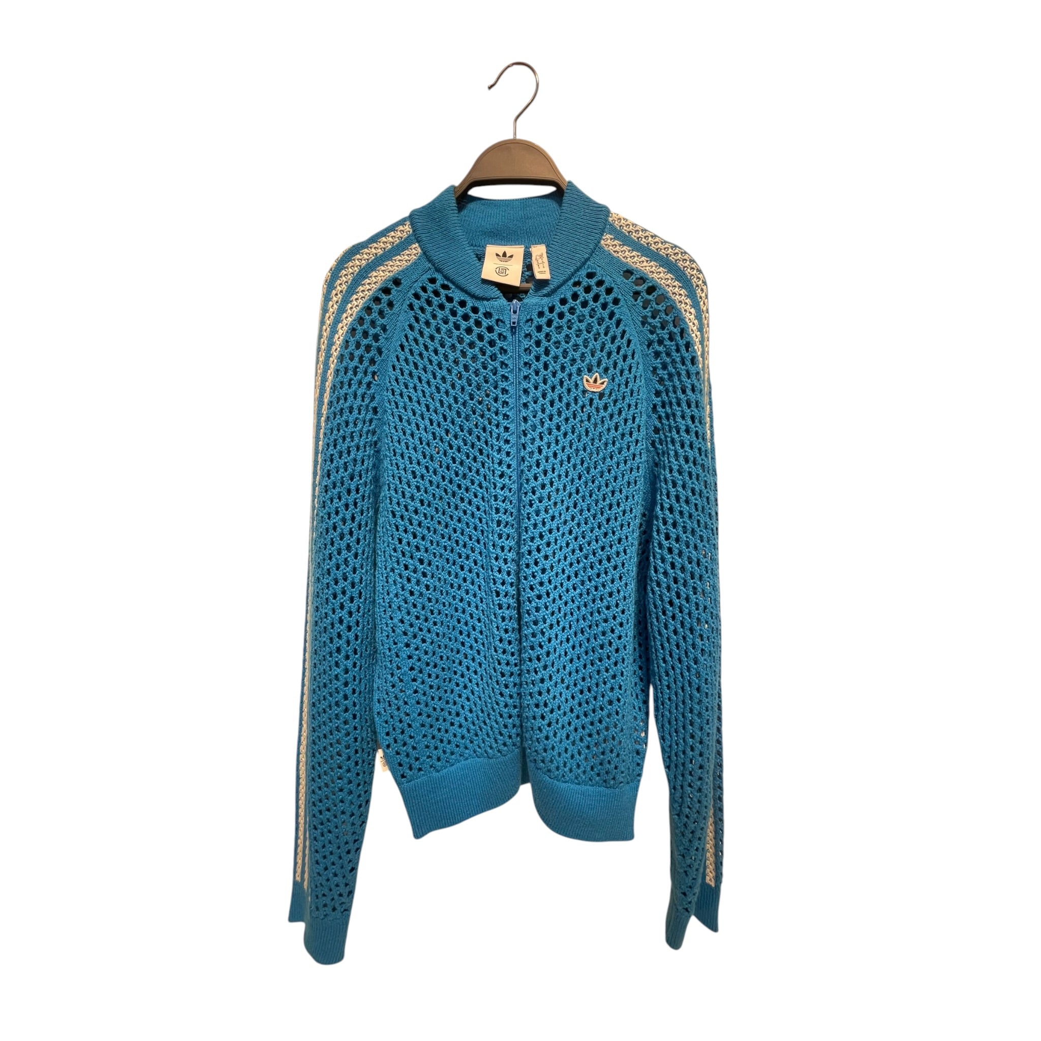 adidas/CLOT(CLOTAPPAREL)/Jacket/S/Cotton/BLU/LOOSE KNIT BOMBER STYLE view 1