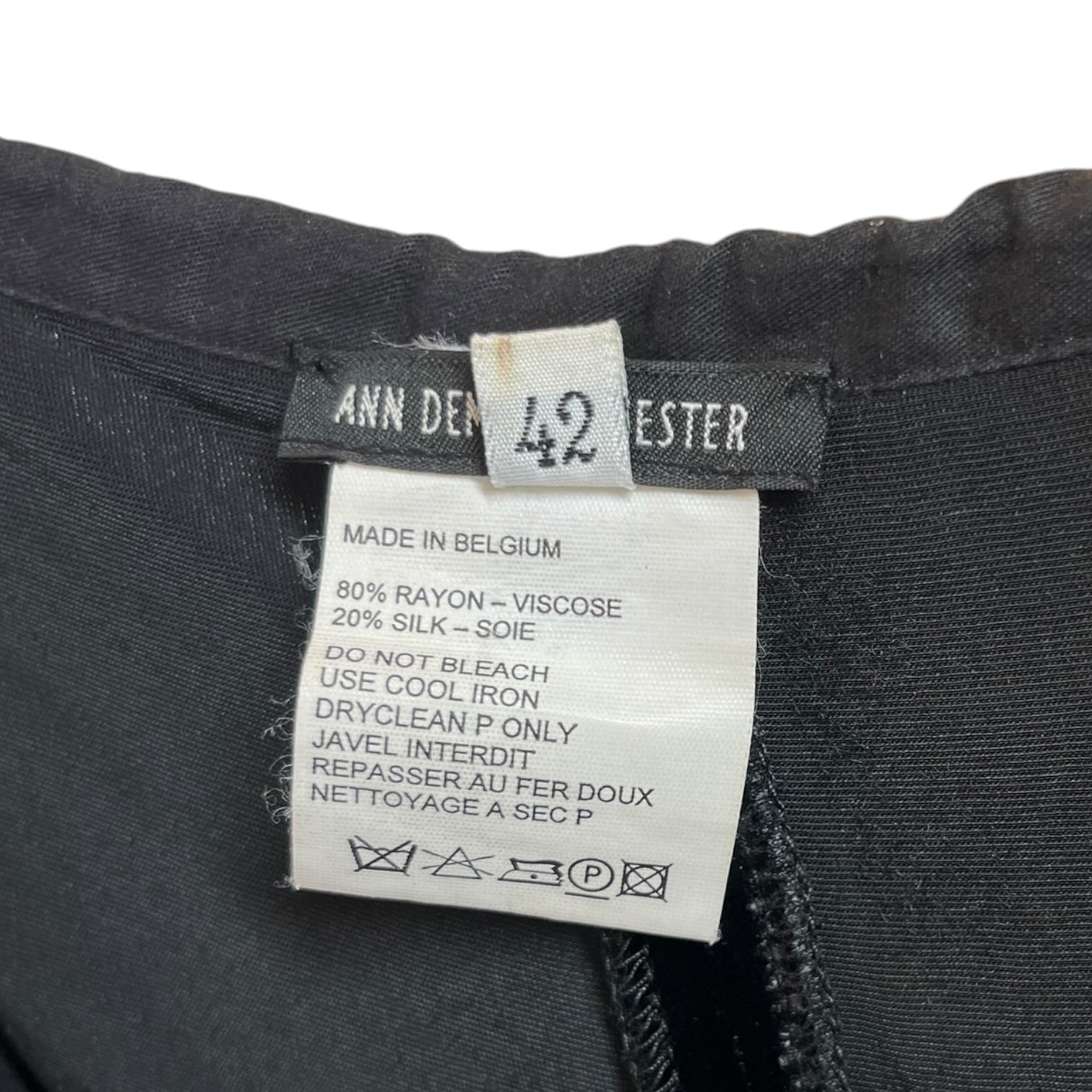 ANN DEMEULEMEESTER/Long Skirt/42/BLK/velvet view 4
