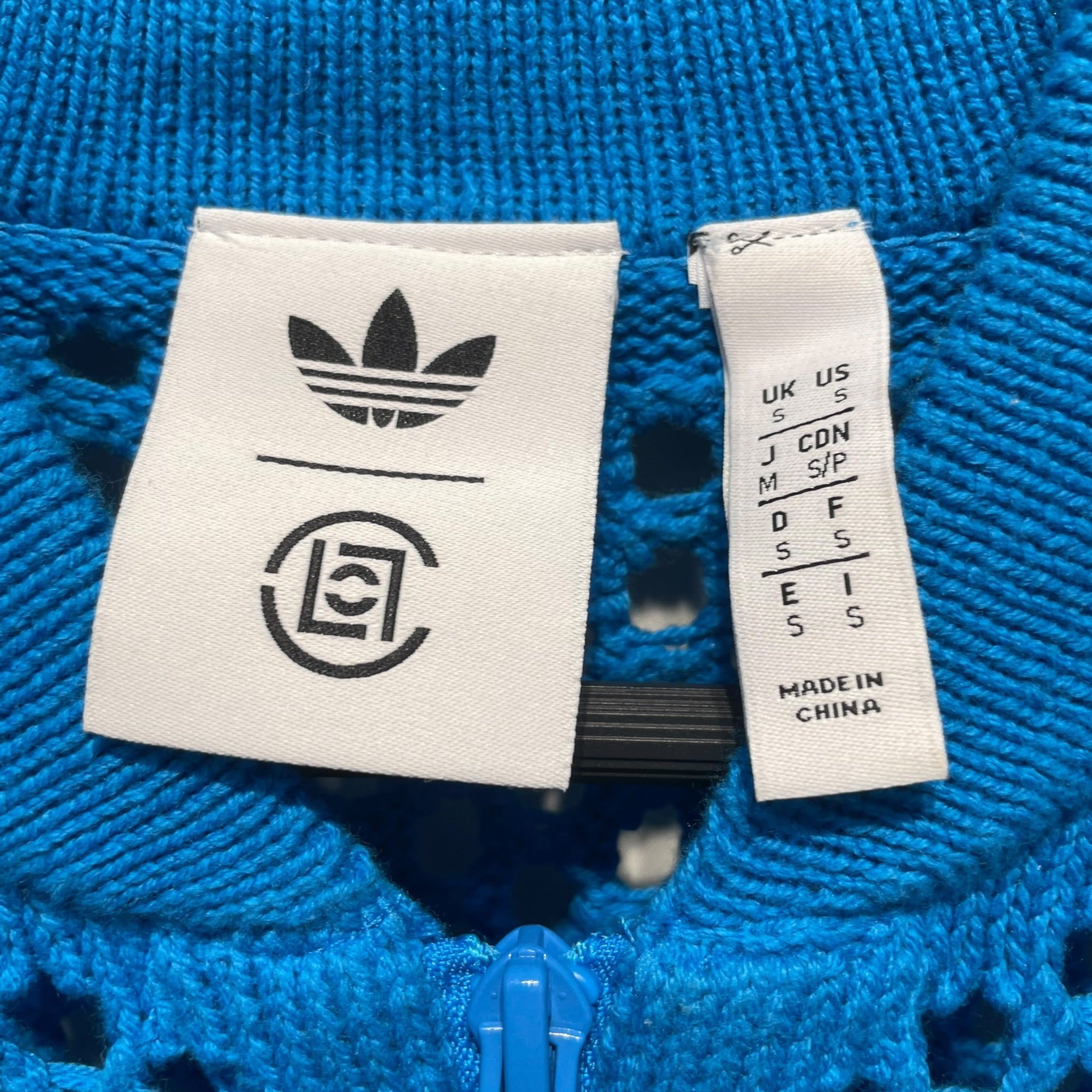 adidas/CLOT(CLOTAPPAREL)/Jacket/S/Cotton/BLU/LOOSE KNIT BOMBER STYLE view 3