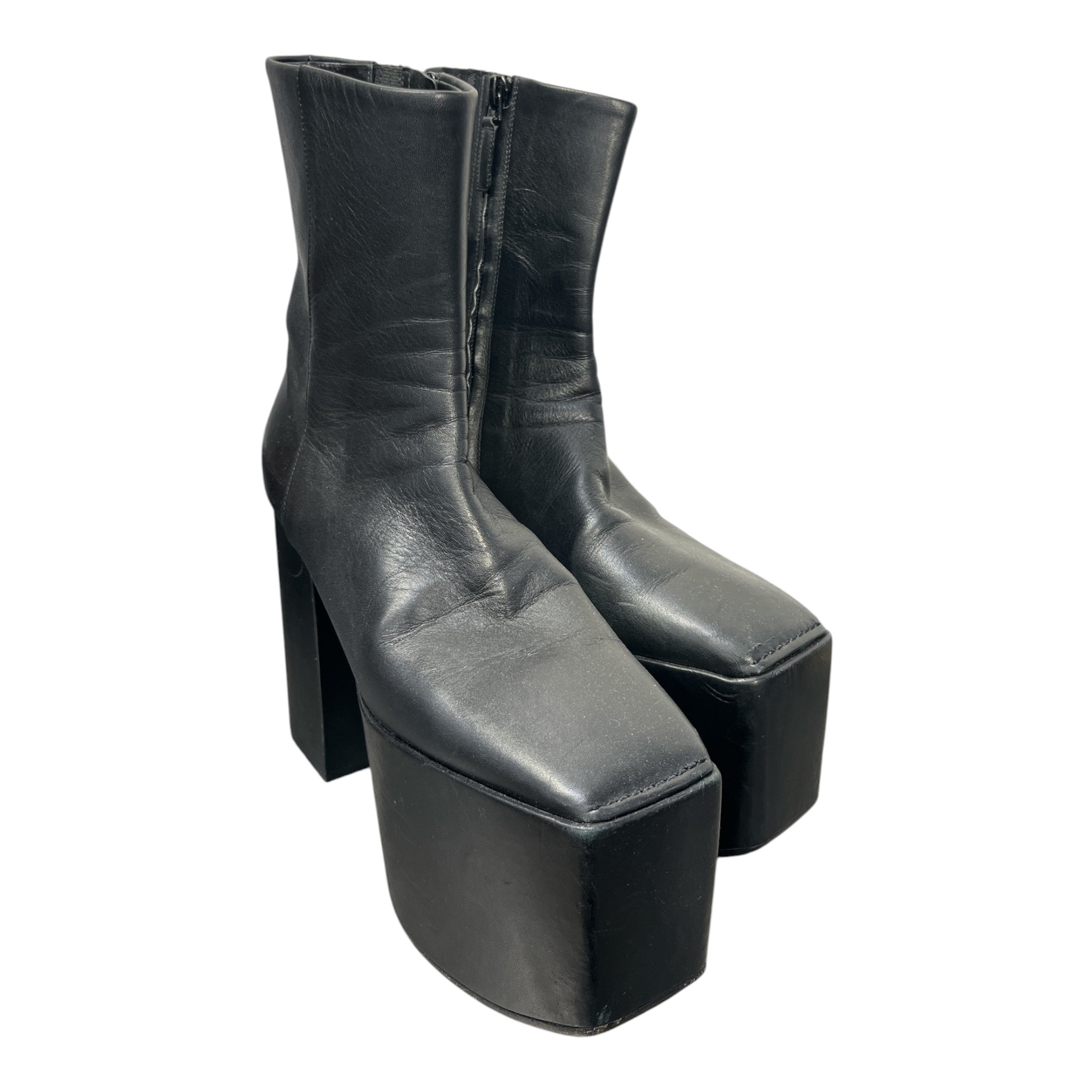 BALENCIAGA/Boots/EU 38/Leather/BLK/RUNWAY PLATFORM FW16 view 1