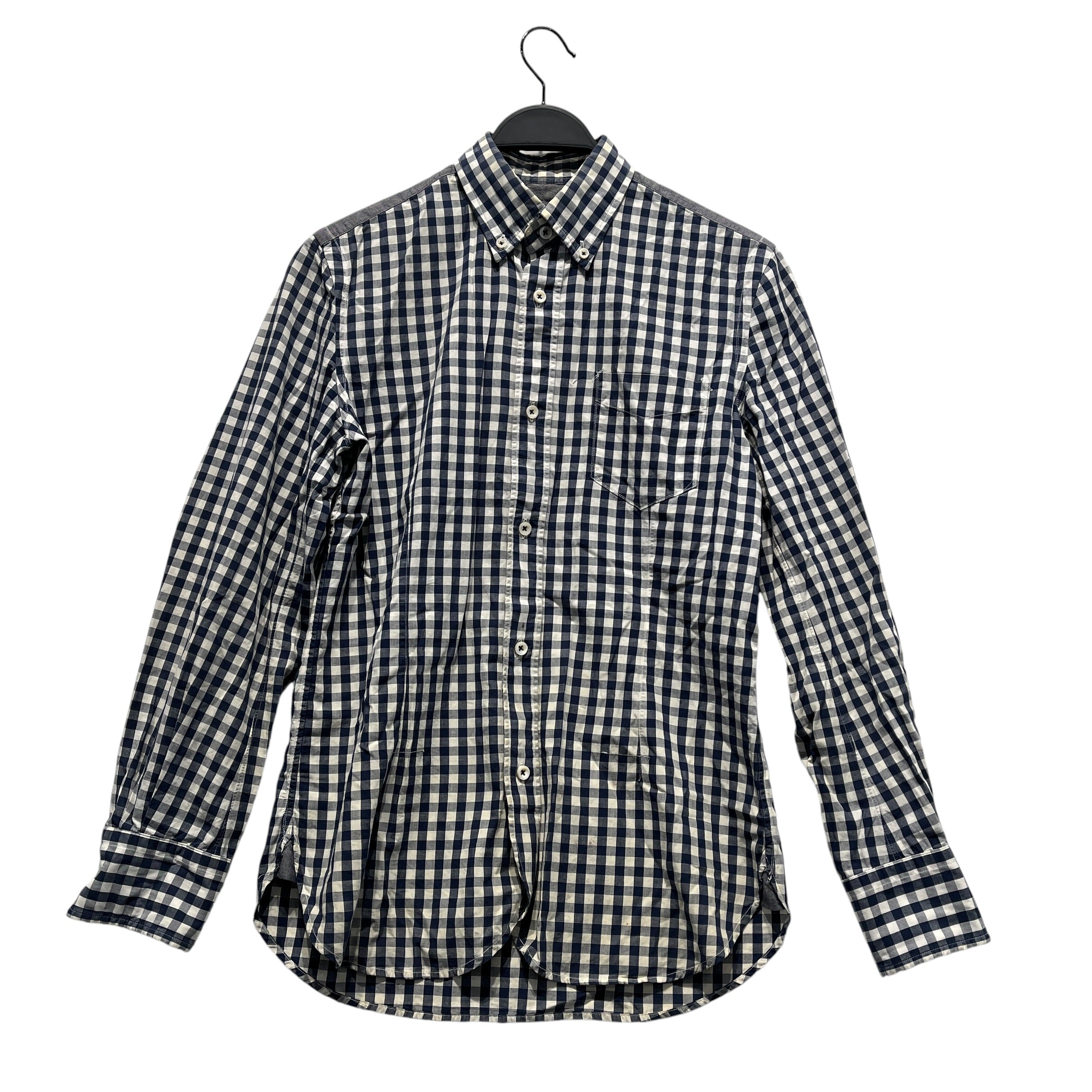 JUNYA WATANABE COMME des GARCONS/LS Shirt/S/Cotton/BLU/Gingham Check/DENIM SHOULDER PATCH view 1