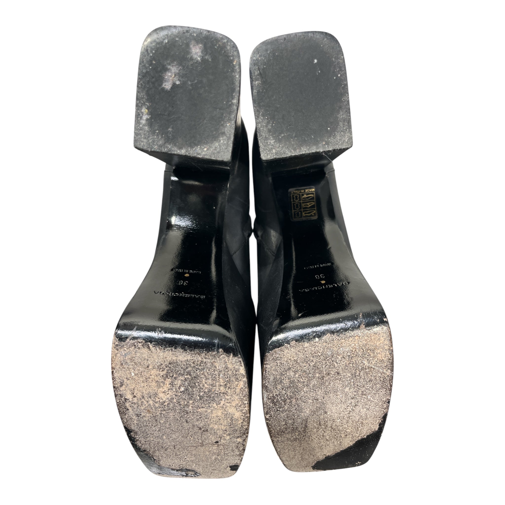 BALENCIAGA/Boots/EU 38/Leather/BLK/RUNWAY PLATFORM FW16 view 3