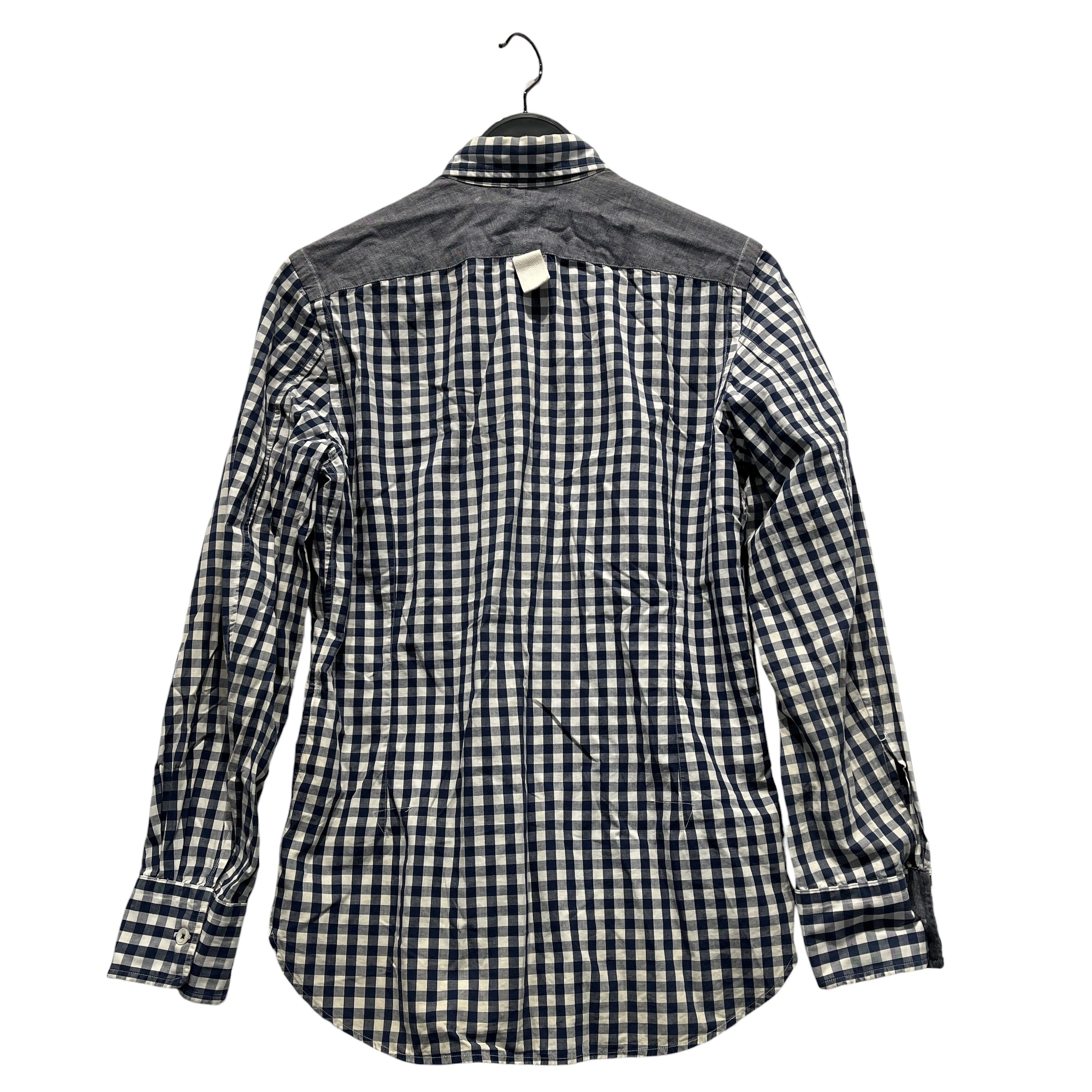 JUNYA WATANABE COMME des GARCONS/LS Shirt/S/Cotton/BLU/Gingham Check/DENIM SHOULDER PATCH view 2