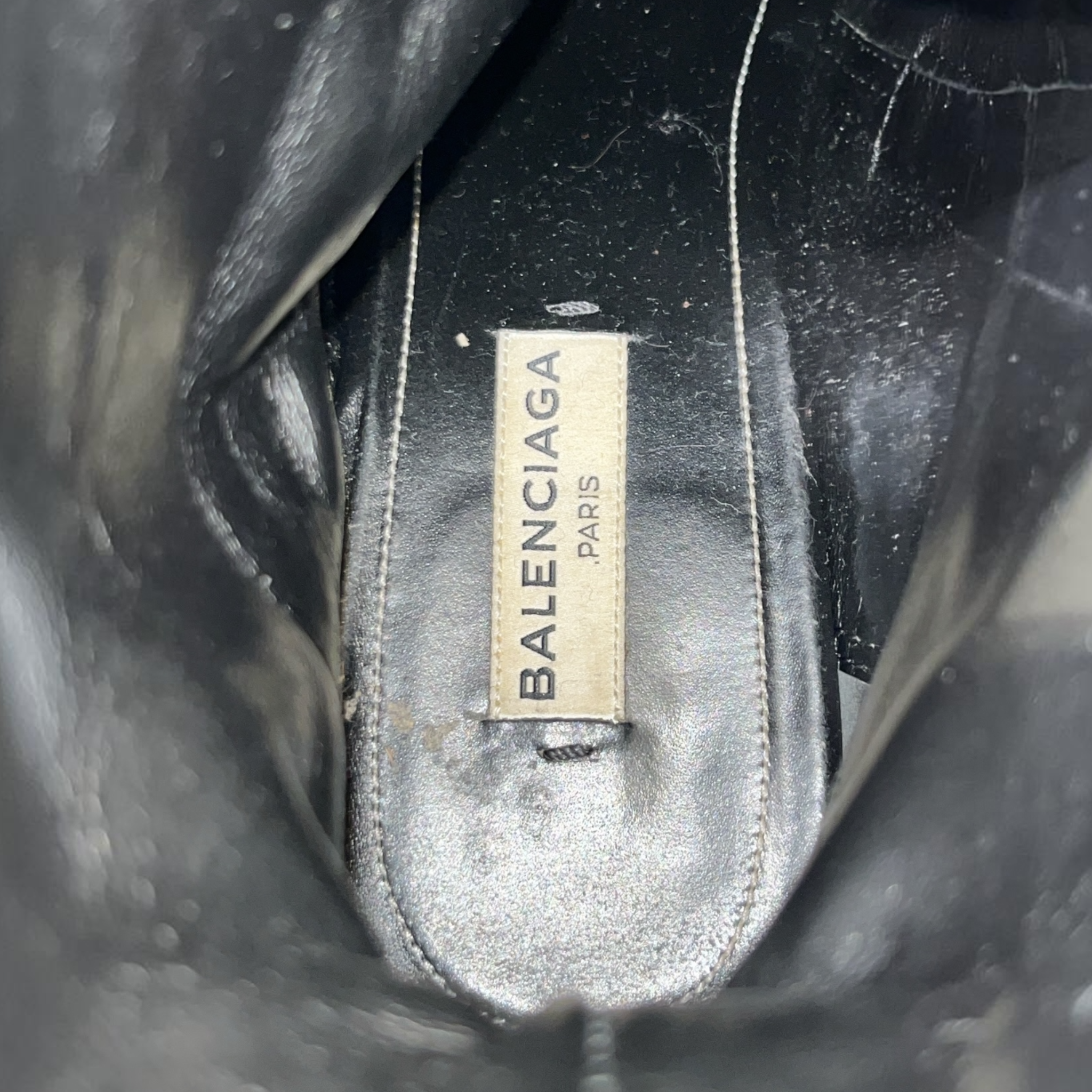 BALENCIAGA/Boots/EU 38/Leather/BLK/RUNWAY PLATFORM FW16 view 4