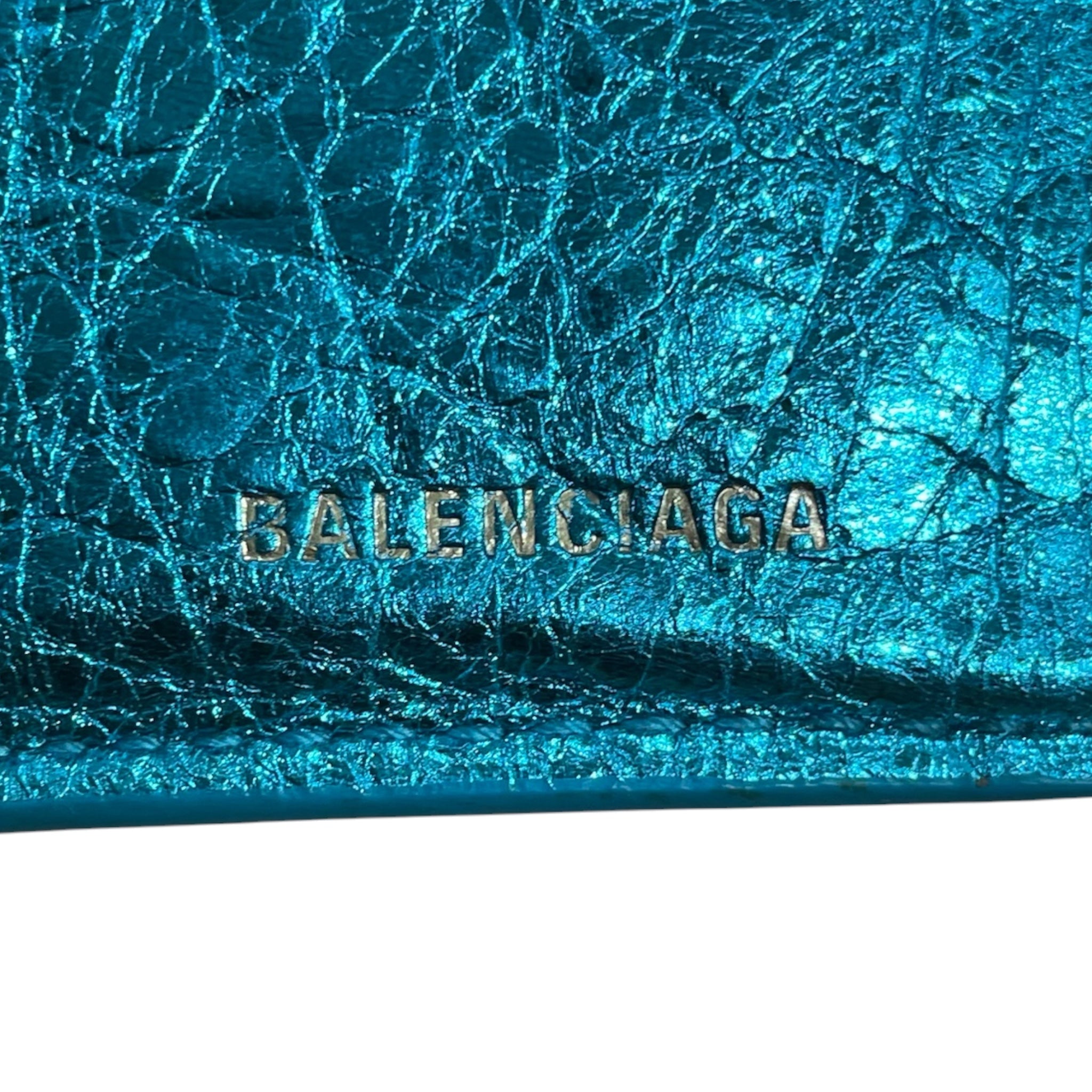 BALENCIAGA/Wallet/Leather/BLU/METALLIC SNAP WALLET view 3