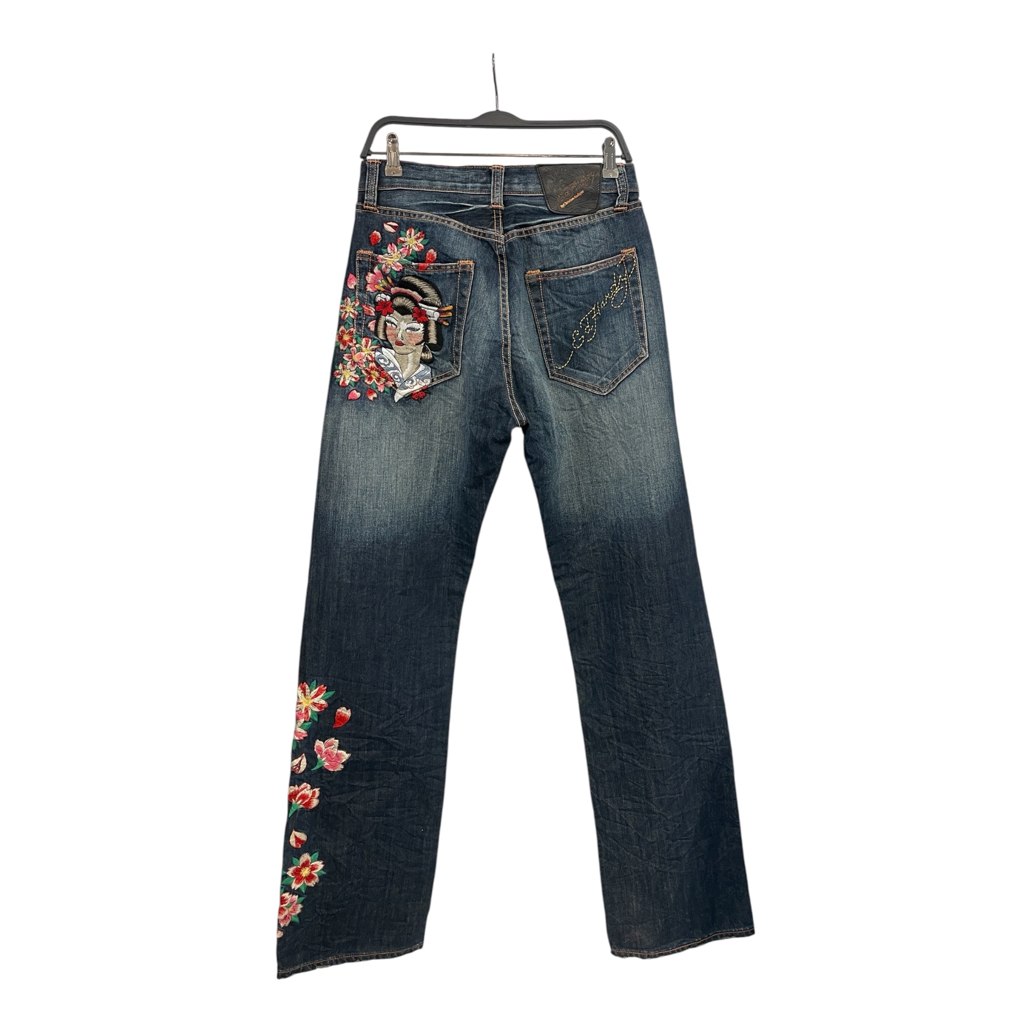 Ed Hardy/Pants/30/Denim/BLU/Flower Patches view 2