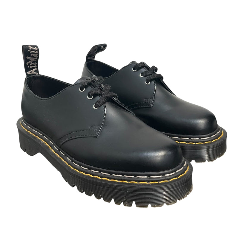 Dr.Martens/Rick Owens/Shoes/US 7/Leather/BLK/DOUBLE BUMPER DERBIES