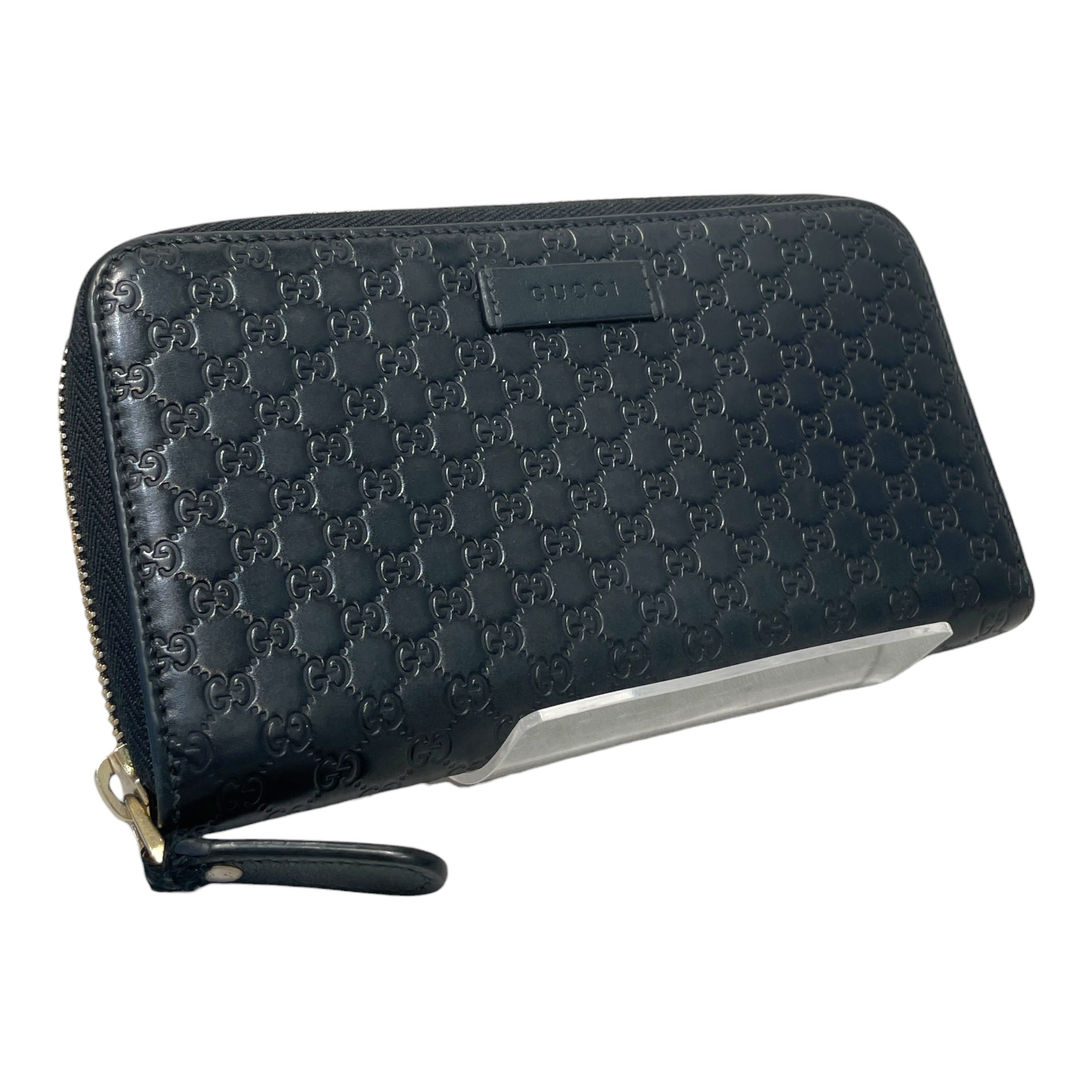 GUCCI/Long Wallet/Monogram/Leather/BLK/L's/Microguccissima view 1