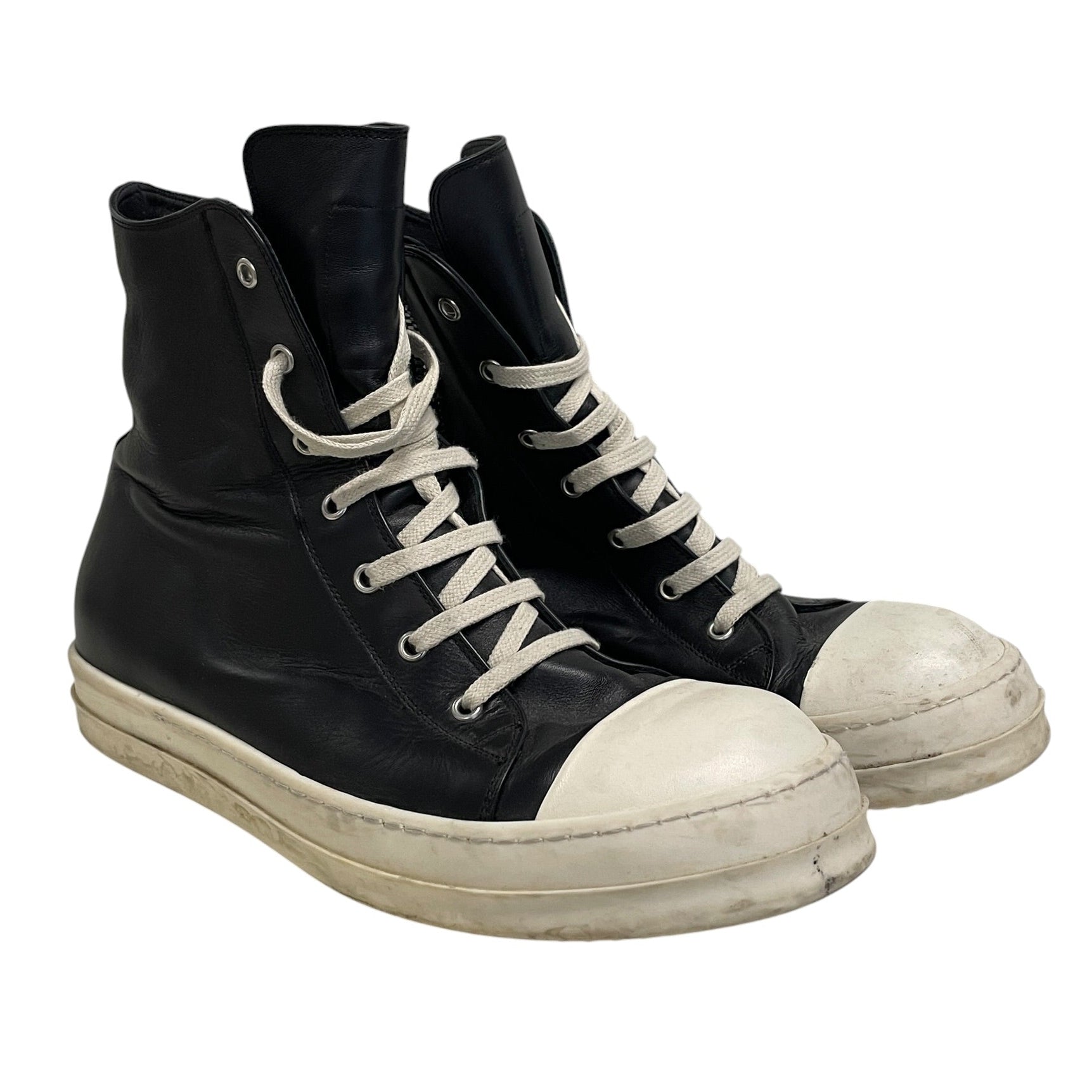 Rick Owens/Hi-Sneakers/EU 44/Leather/BLK/mainline ramones view 1
