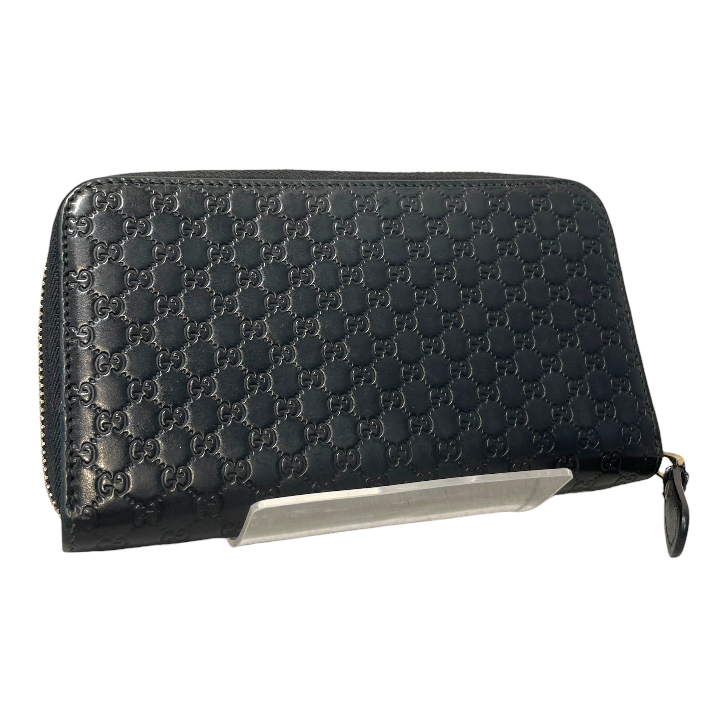 GUCCI/Long Wallet/Monogram/Leather/BLK/L's/Microguccissima view 2