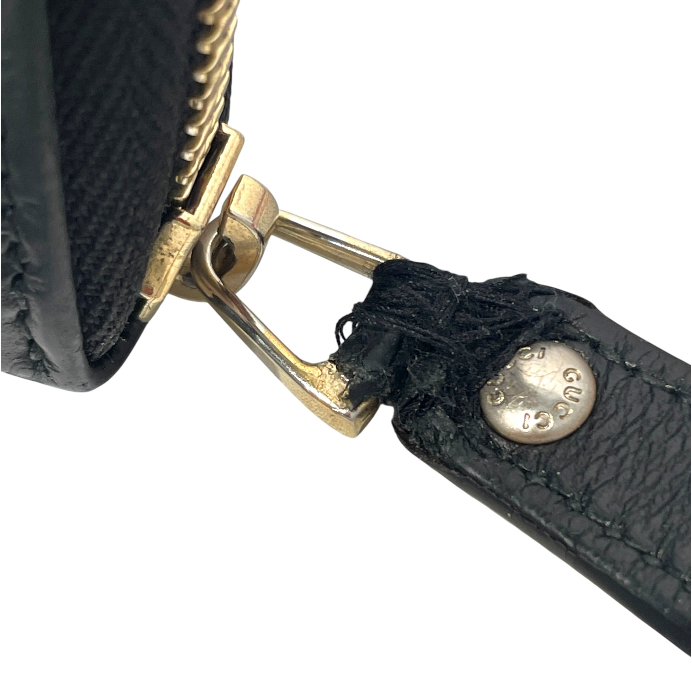 GUCCI/Long Wallet/Monogram/Leather/BLK/L's/Microguccissima view 3