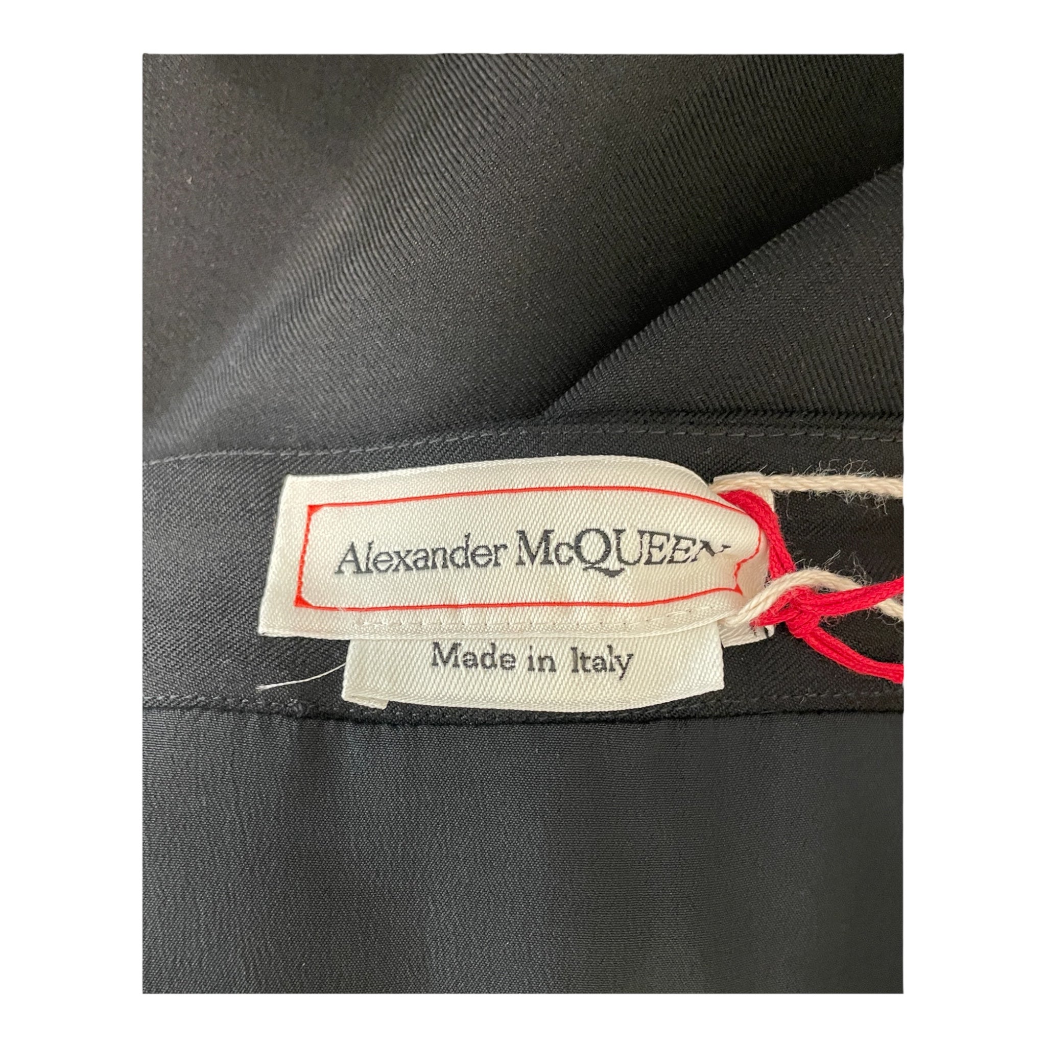Alexander McQueen/Long Skirt/38/Wool/BLK/tie back view 3