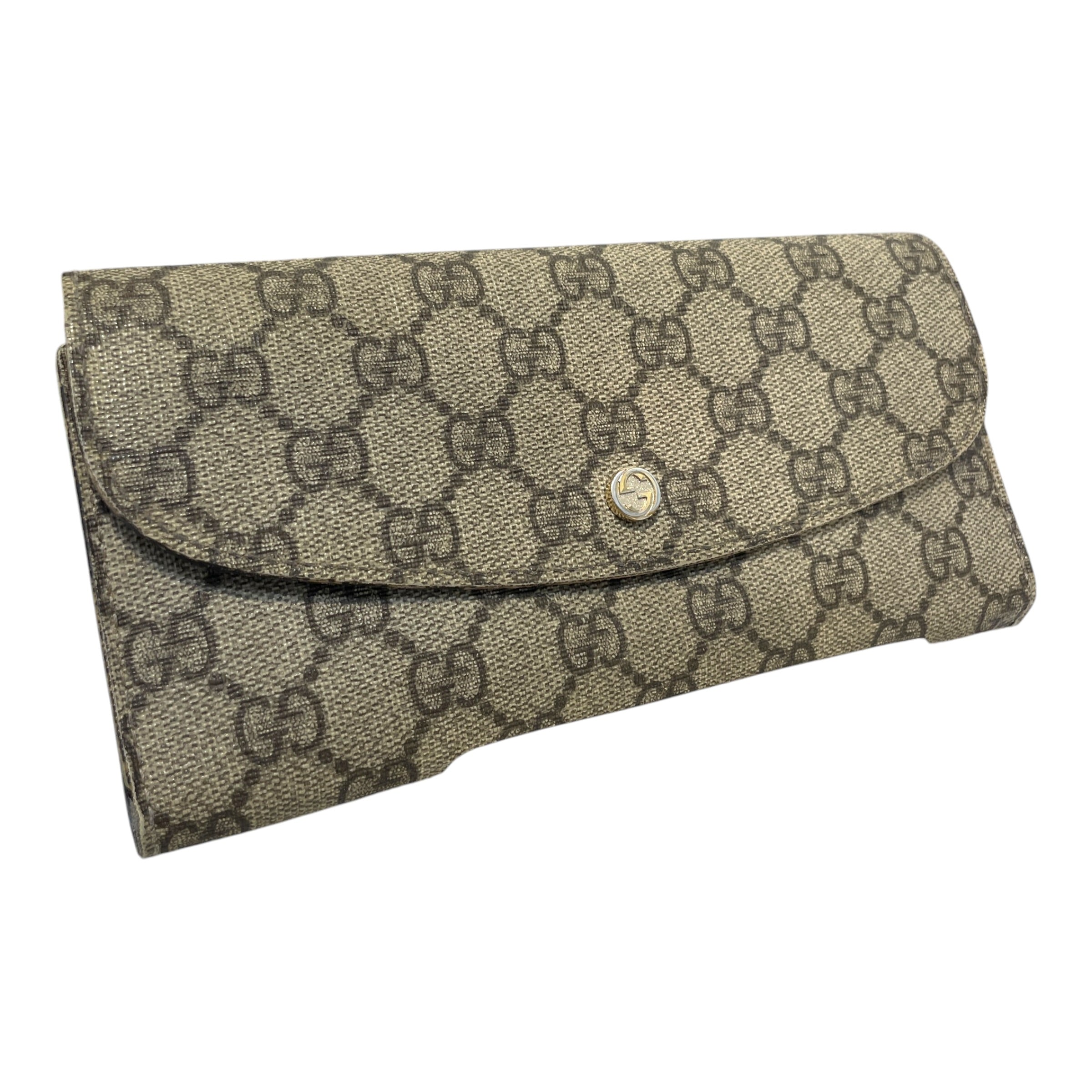 GUCCI/Long Wallet/Monogram/Leather/BEG/L's/GG Supreme Continental view 1
