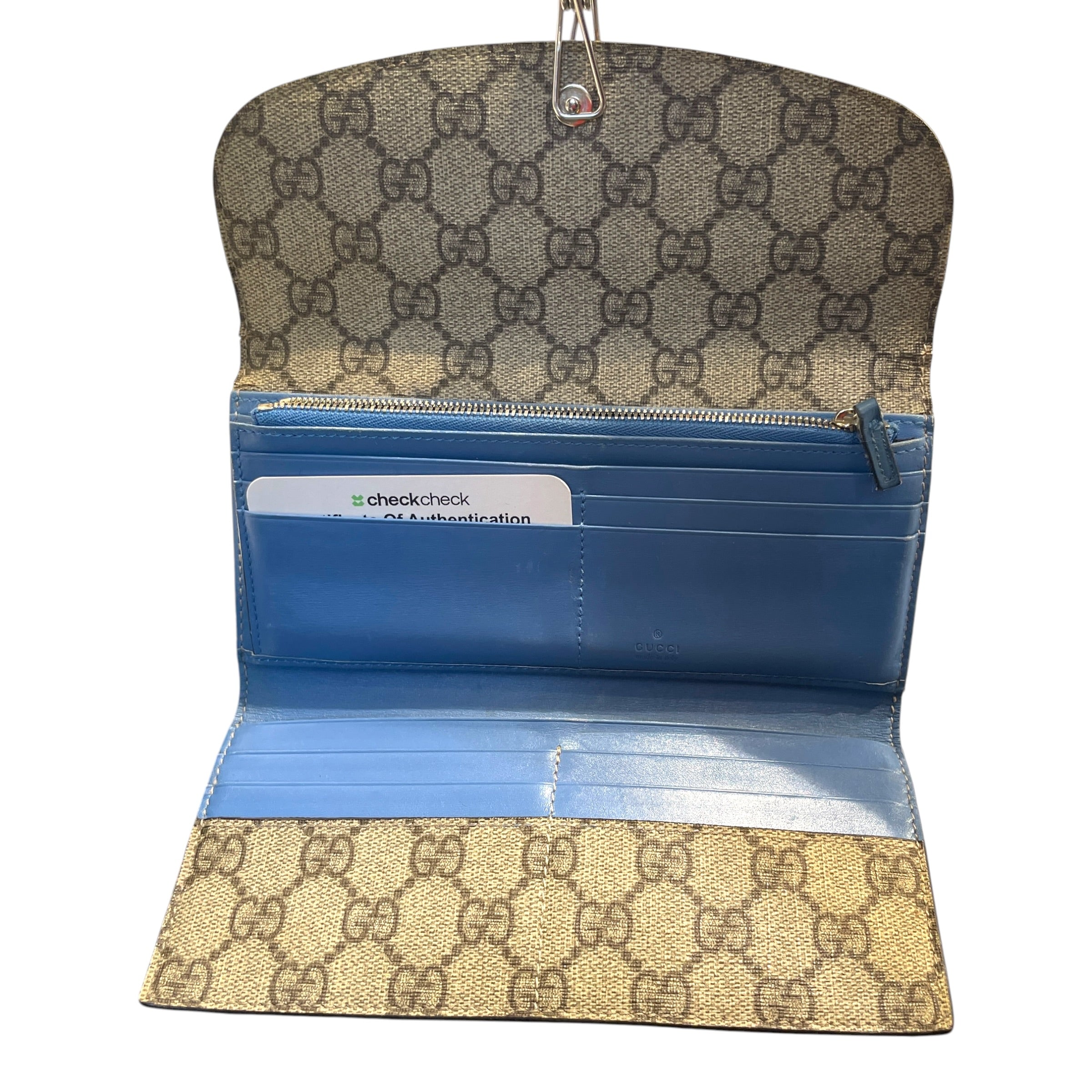 GUCCI/Long Wallet/Monogram/Leather/BEG/L's/GG Supreme Continental view 3