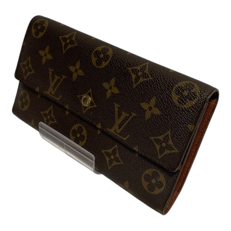 LOUIS VUITTON/Long Wallet/Brown/PORTETRESOR INTERNATIONAL_MONOGRAM CANVAS/M61217