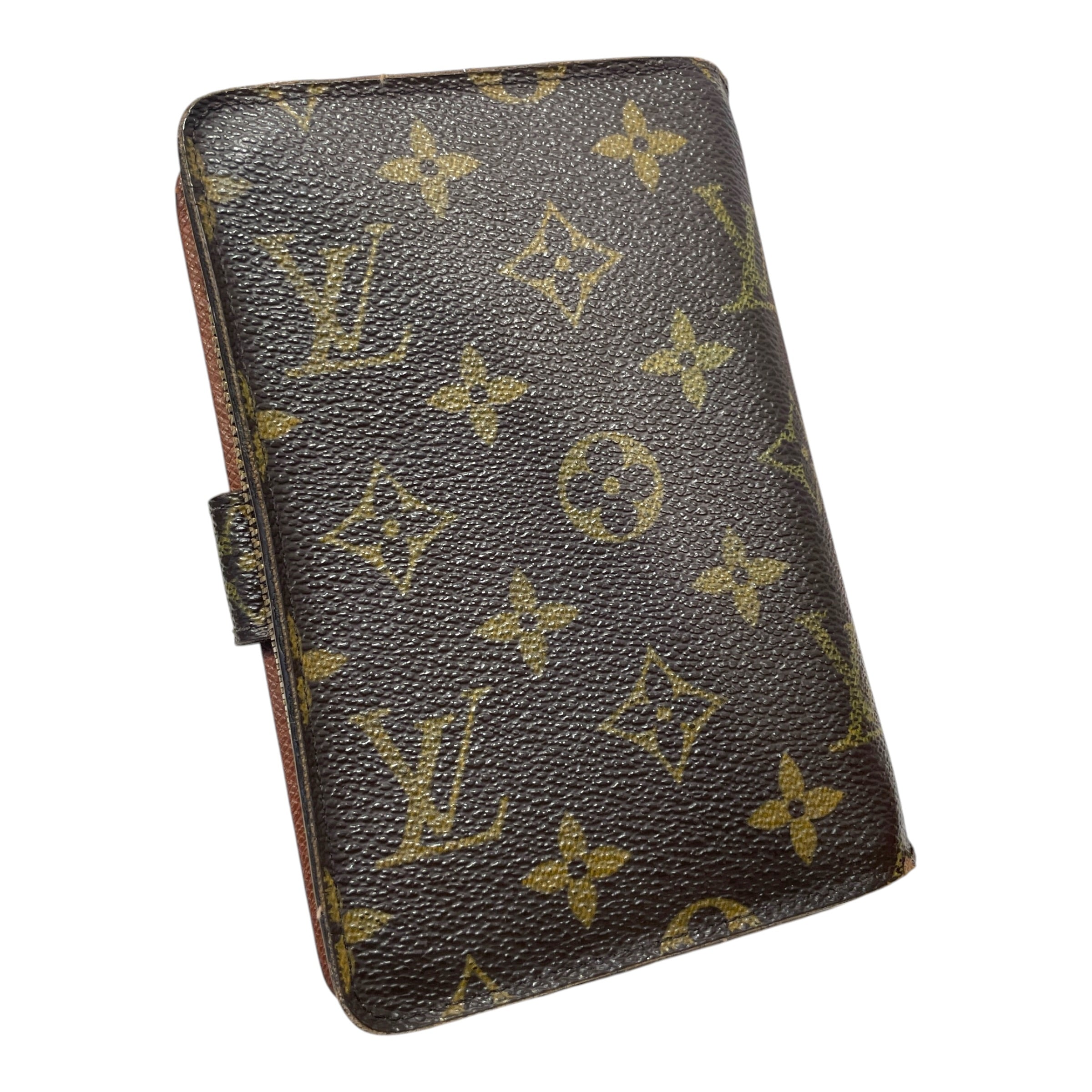 LOUIS VUITTON/Bifold Wallet/Monogram/Leather/BRW/L's/Porte Papier Zippe view 2