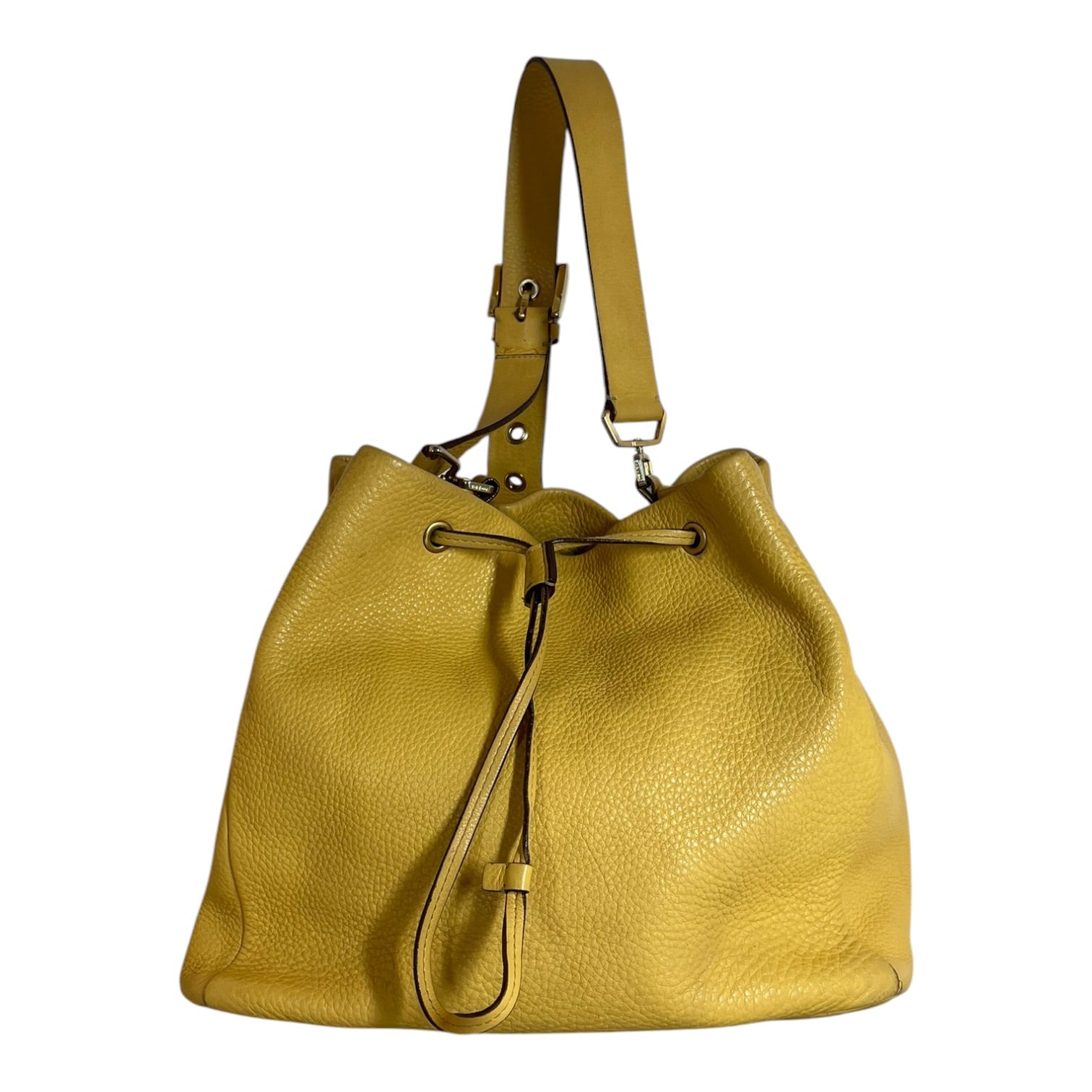 PRADA/Hand Bag/Leather/YEL/Saffiano Leather view 1