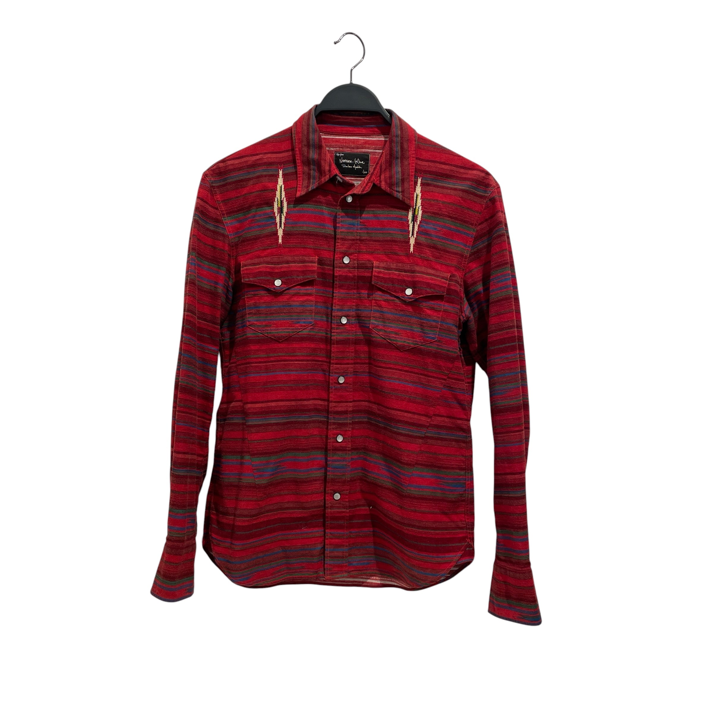 NUMBER (N)INE/Polo Shirt/2/Cotton/RED/Stripe/ORTEGA SOUTHWESTERN view 1