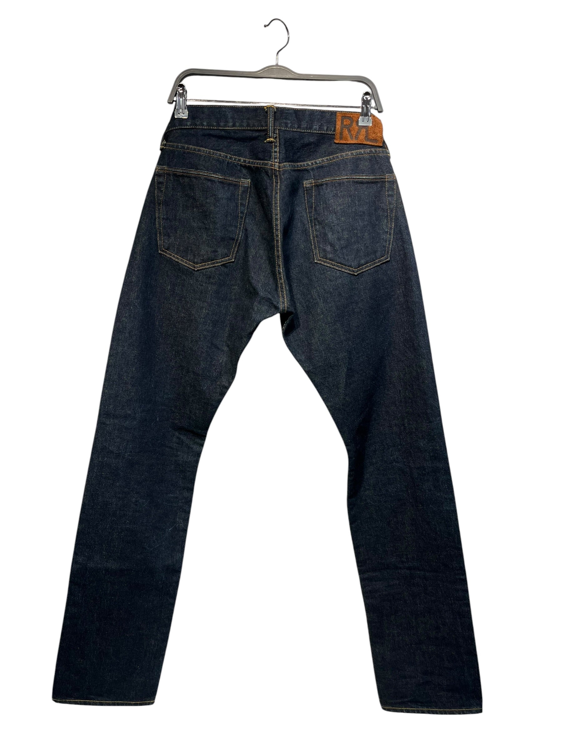 RRL/Straight Pants/33/Cotton/NVY/ view 2
