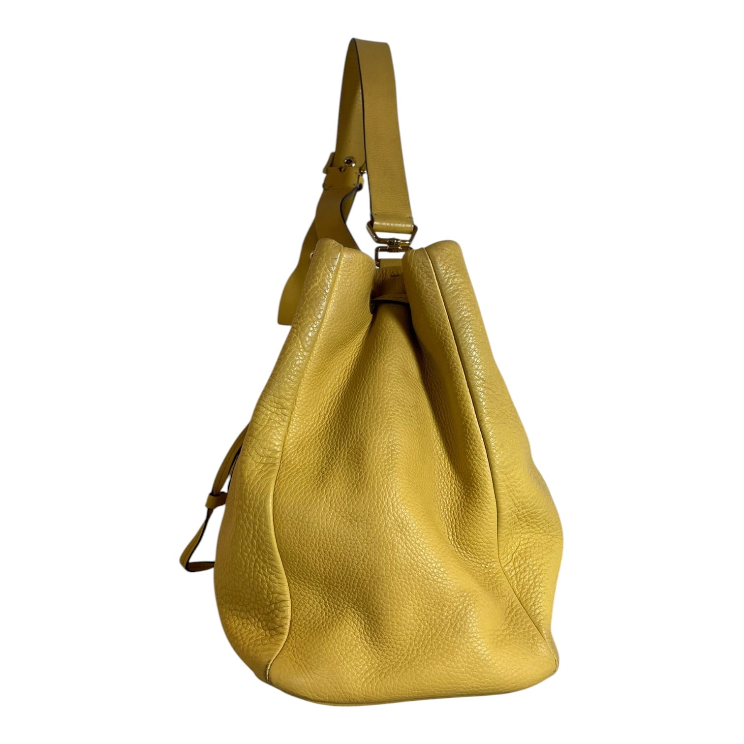 PRADA/Hand Bag/Leather/YEL/Saffiano Leather view 3