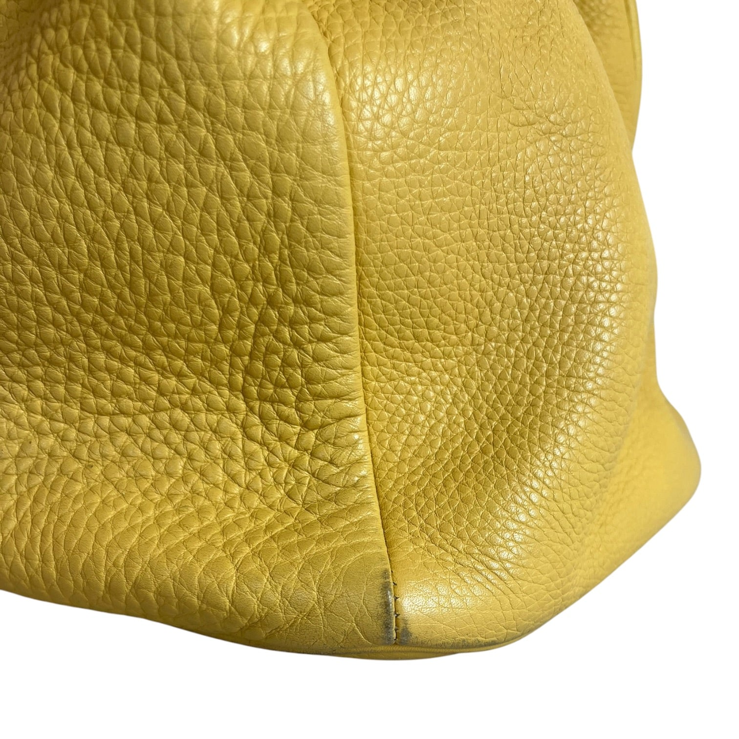 PRADA/Hand Bag/Leather/YEL/Saffiano Leather view 6