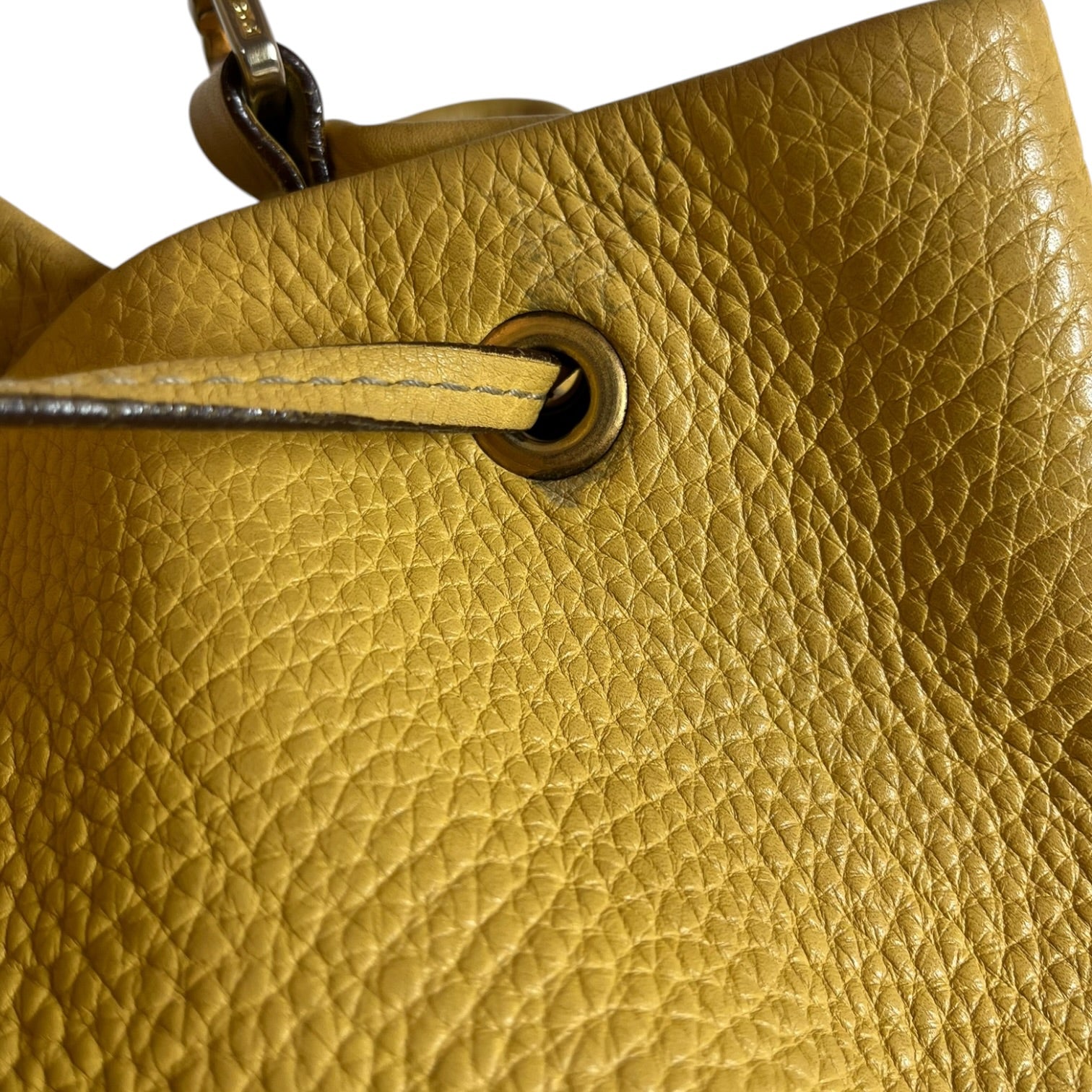 PRADA/Hand Bag/Leather/YEL/Saffiano Leather view 7