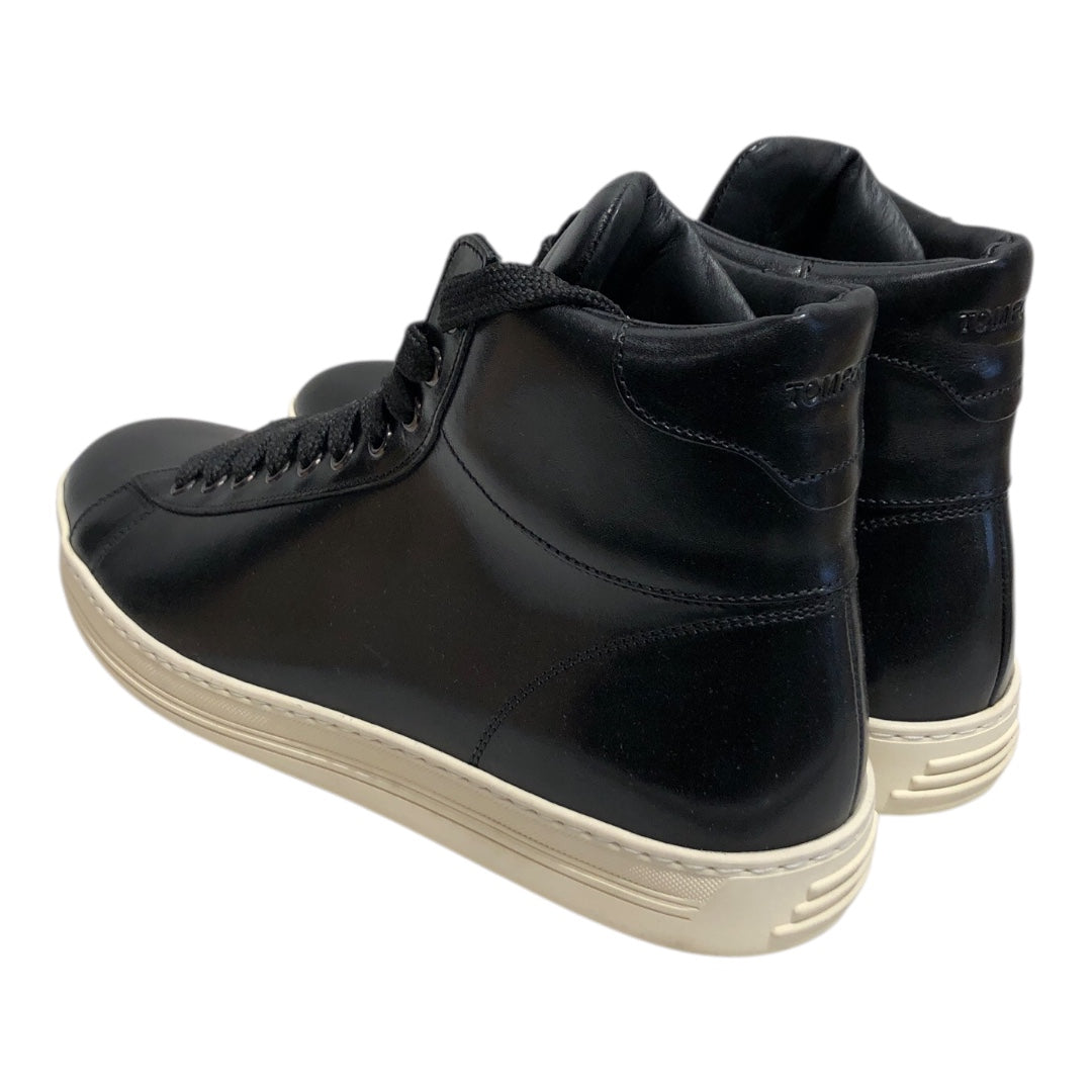TOM FORD/Hi-Sneakers/US 10.5/Leather/BLK/russell leather high top view 2