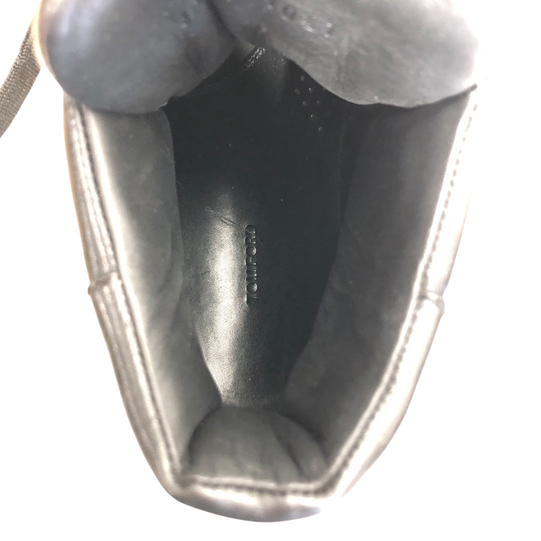 TOM FORD/Hi-Sneakers/US 10.5/Leather/BLK/russell leather high top view 3