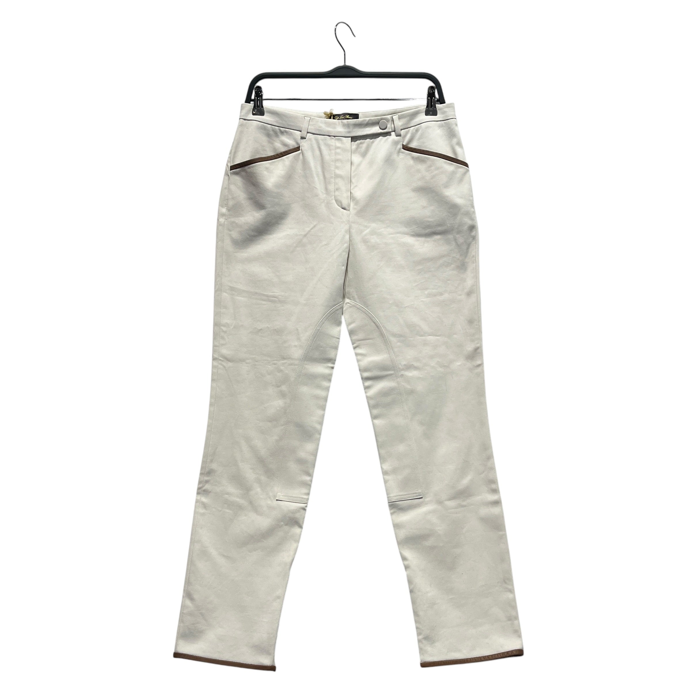 Loro Piana/Skinny Pants/44/Cotton/CRM/CREAM SKINNY PANT BROWN DETAIL view 1