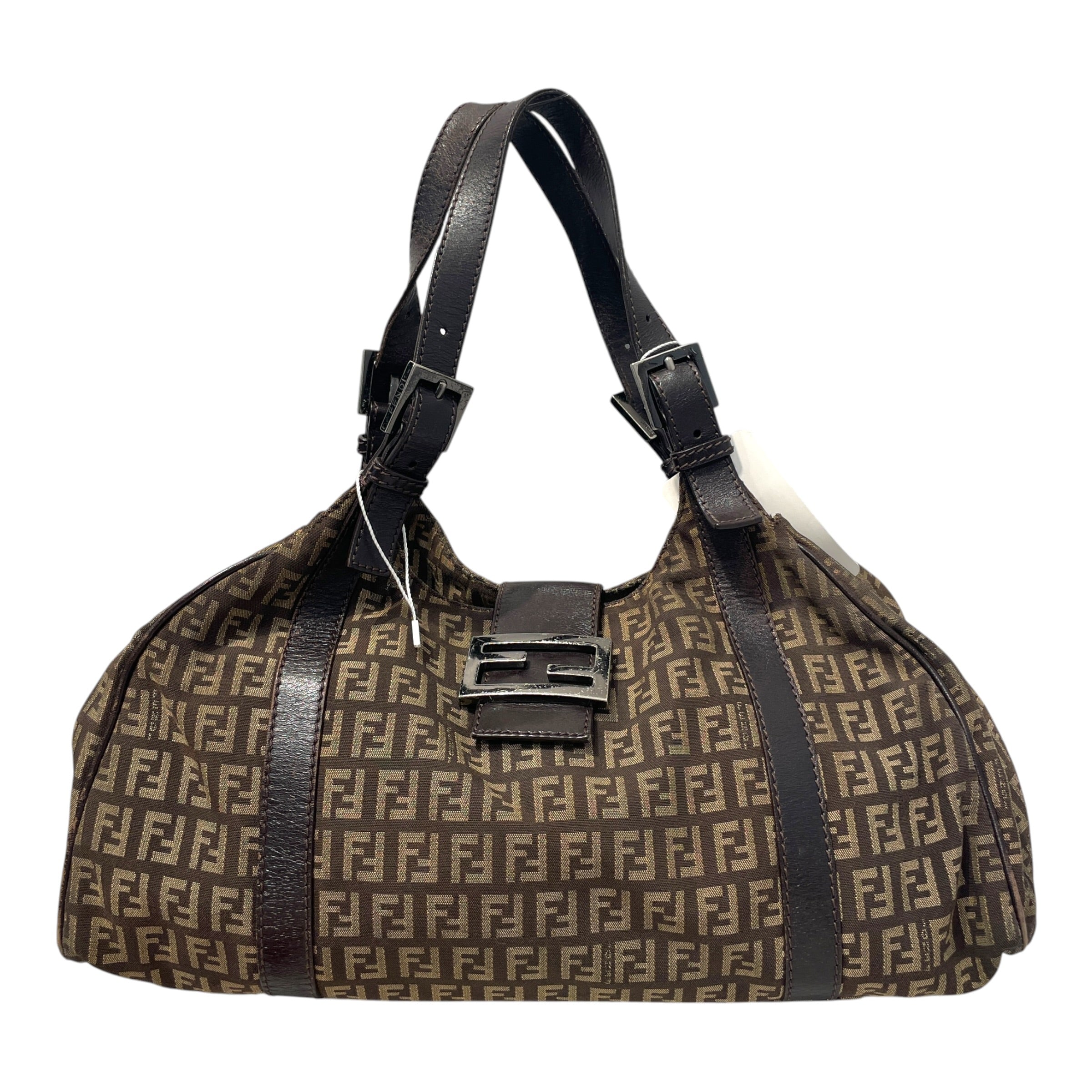 FENDI/Hand Bag/Monogram/Cotton/BRW/Zucchino FF Tote view 1