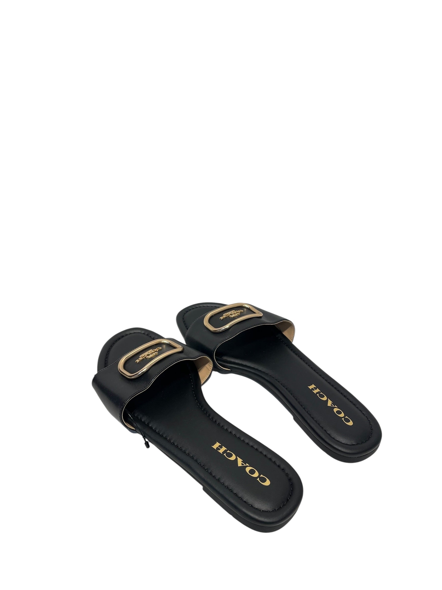 COACH/Sandals/US 8.5/Leather/BLK/Evy Sandal view 2