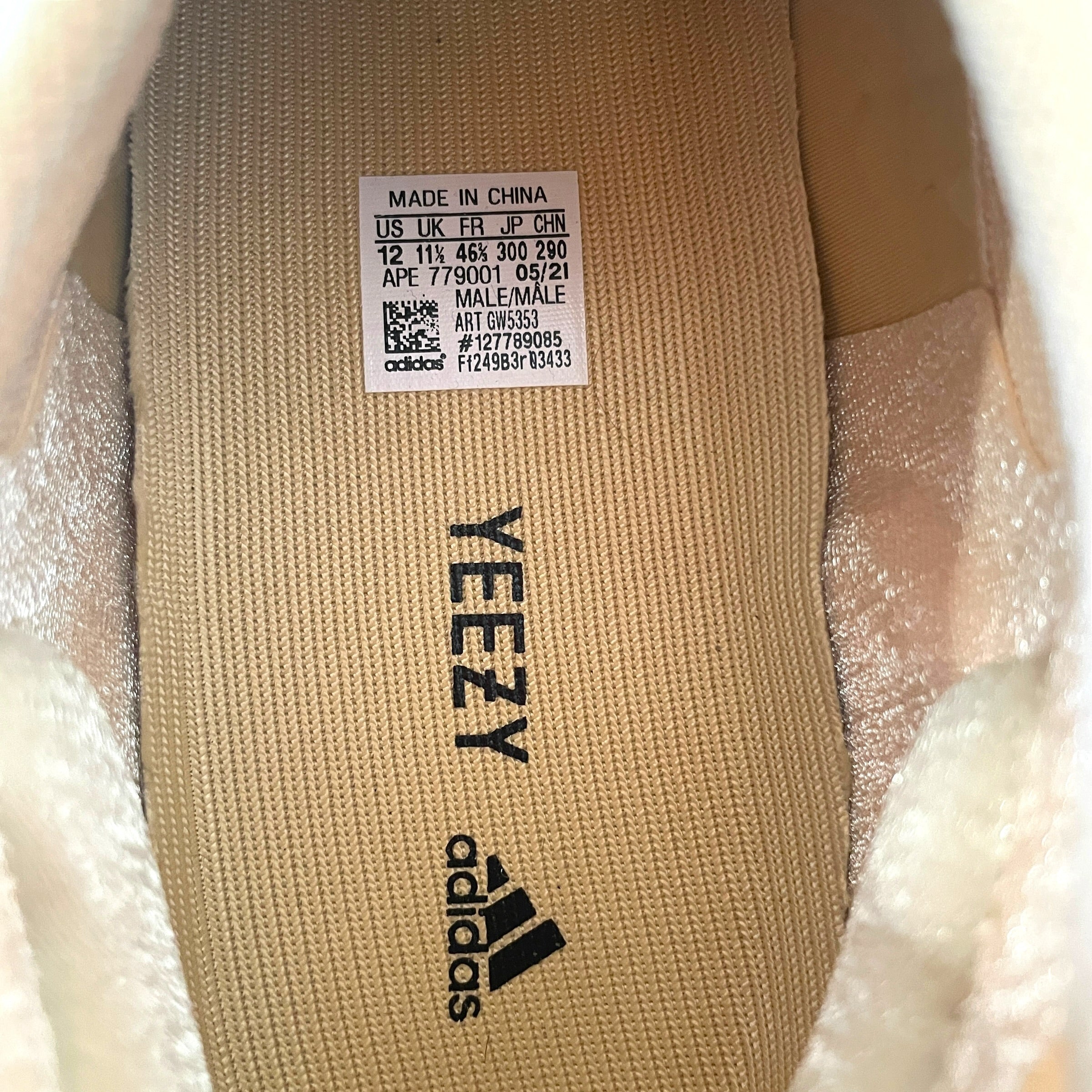YEEZY/Low-Sneakers/US 12/Nylon/YEL/Yeezy Knit runner view 5