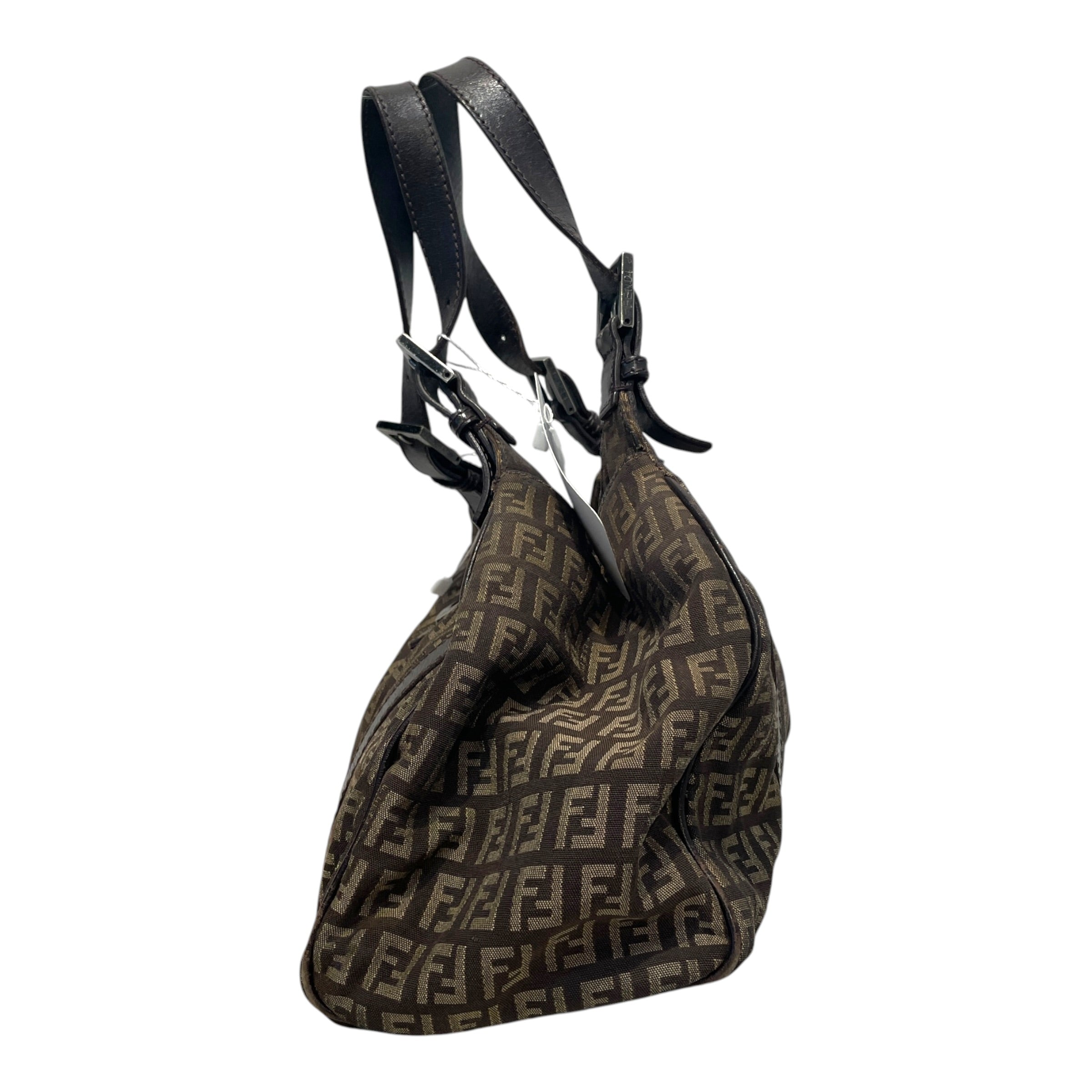 FENDI/Hand Bag/Monogram/Cotton/BRW/Zucchino FF Tote view 4