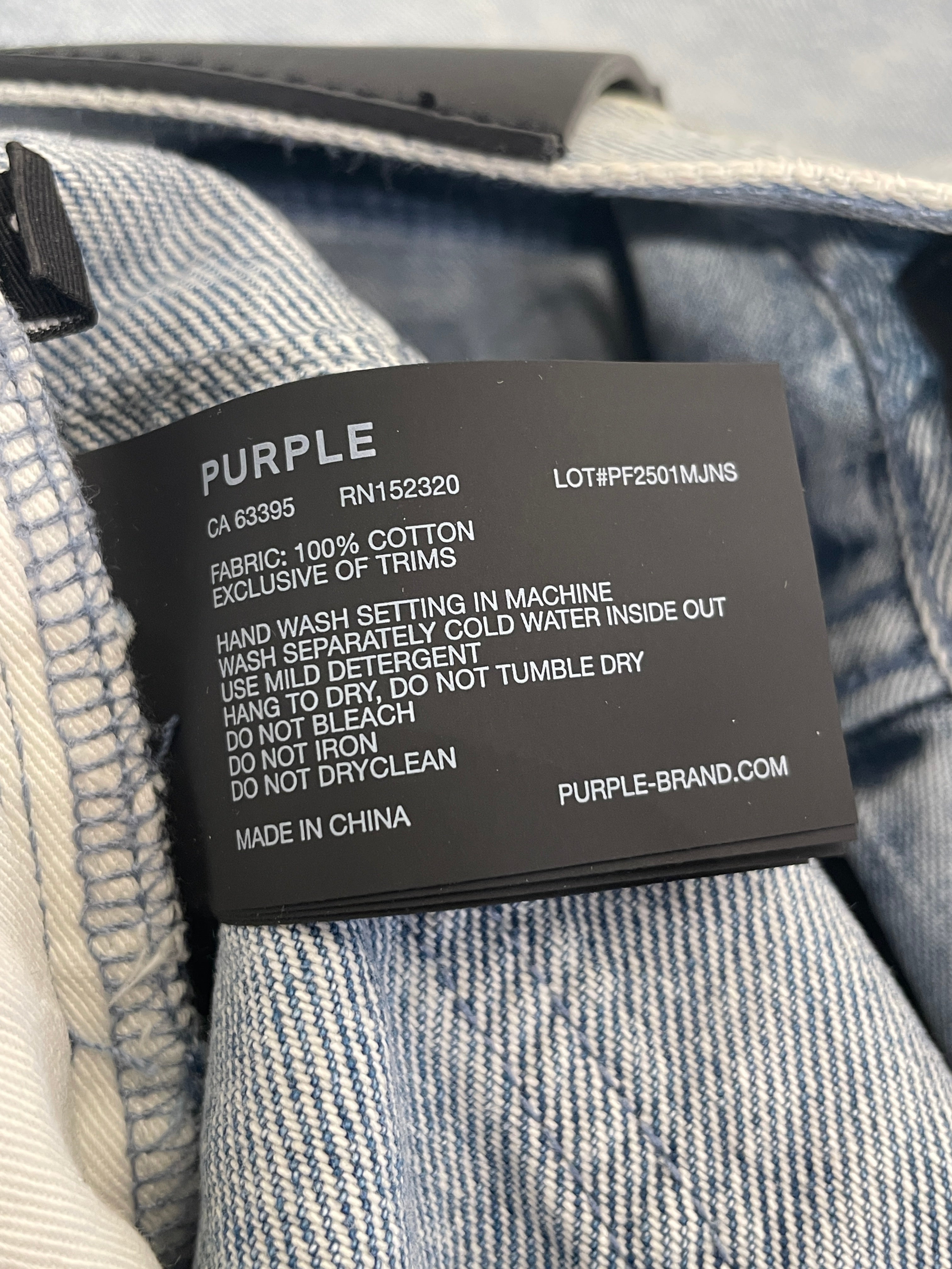 PURPLE BRAND/Straight Pants/29/Cotton/BLU/All Over Print/ view 4