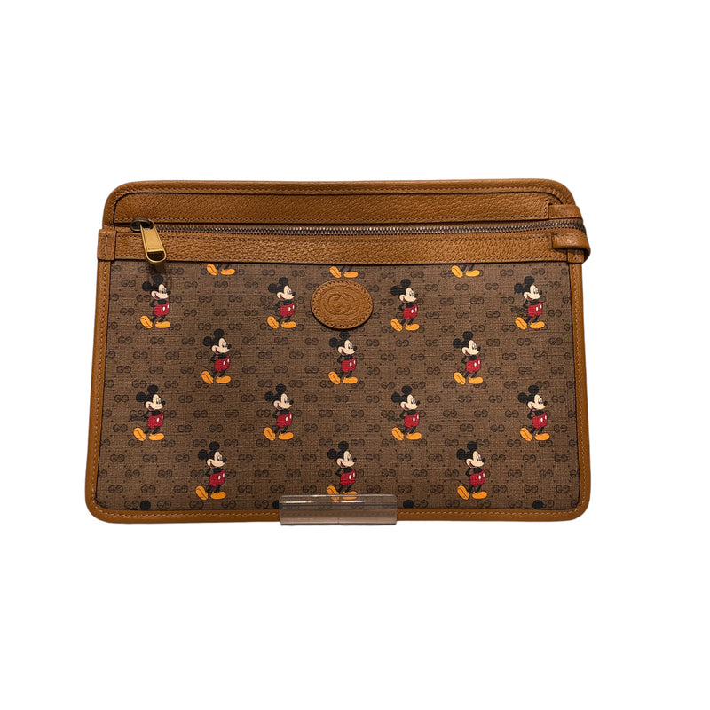 GUCCI/Pouch/Monogram/BRW/Gucci X Mickey Collab