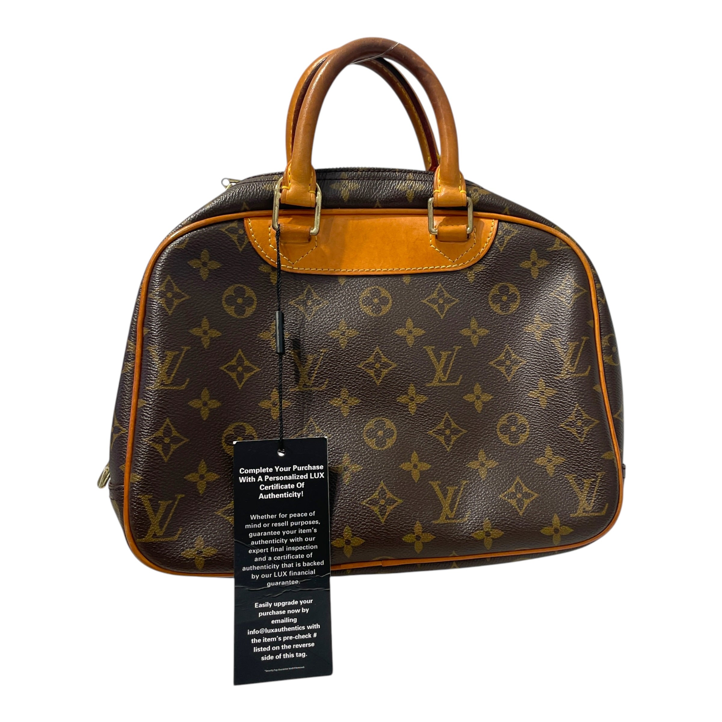 LOUIS VUITTON/Bag/Monogram/Leather/BRW/Trouville Handbag view 3