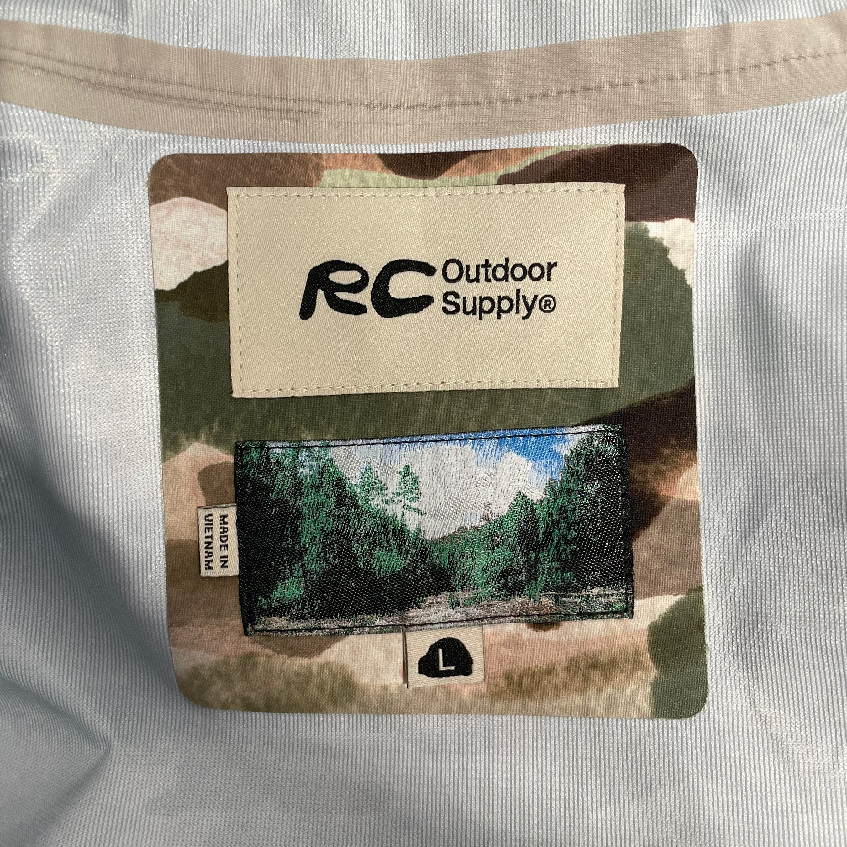 RC Outdoor Supply/Jacket/L/Polyester/GRN/Camouflage/WATERCOLOR CAMO RAIN JKT view 3