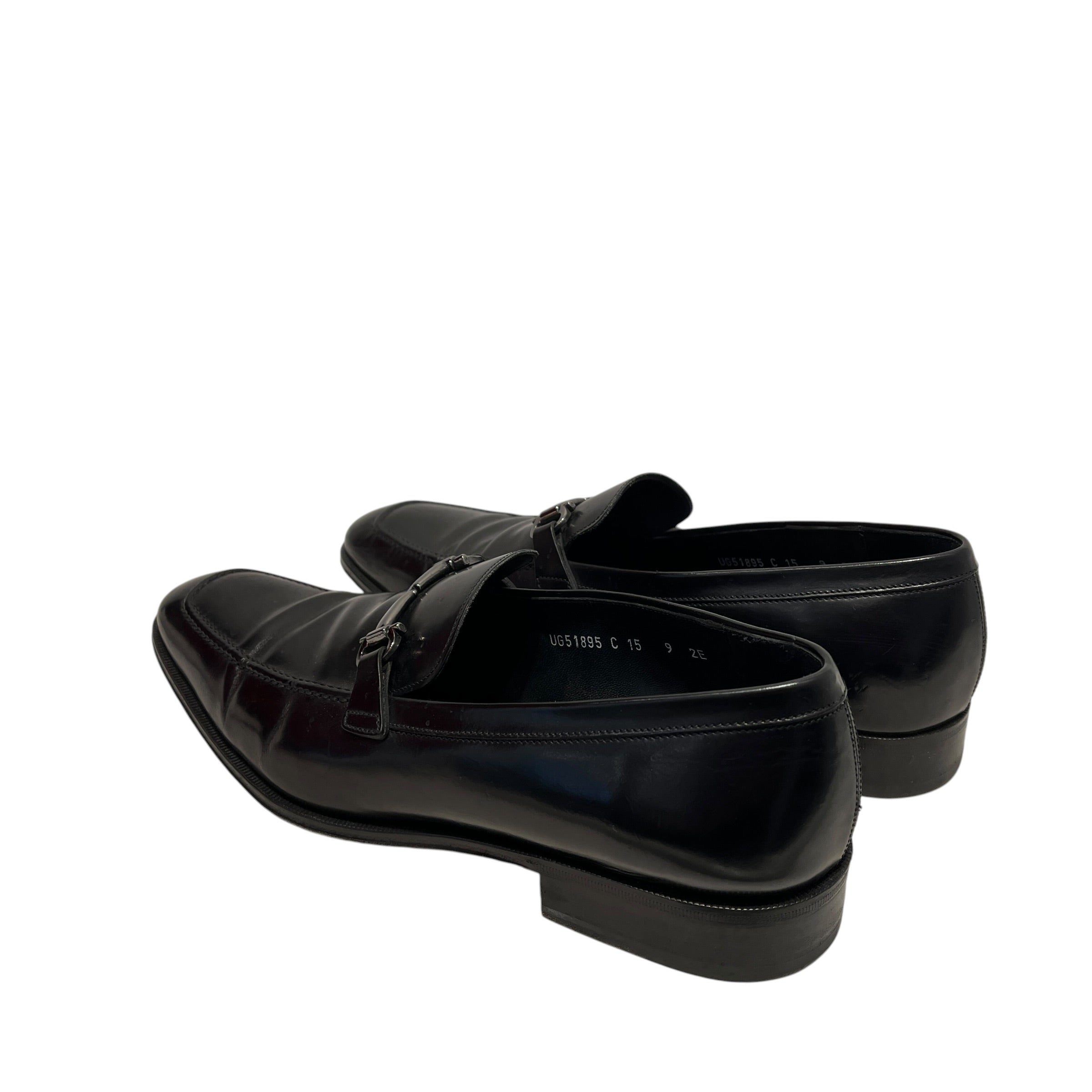 Salvatore Ferragamo/Loafers/US 9/Leather/BLK/buckle pointed loafer view 2