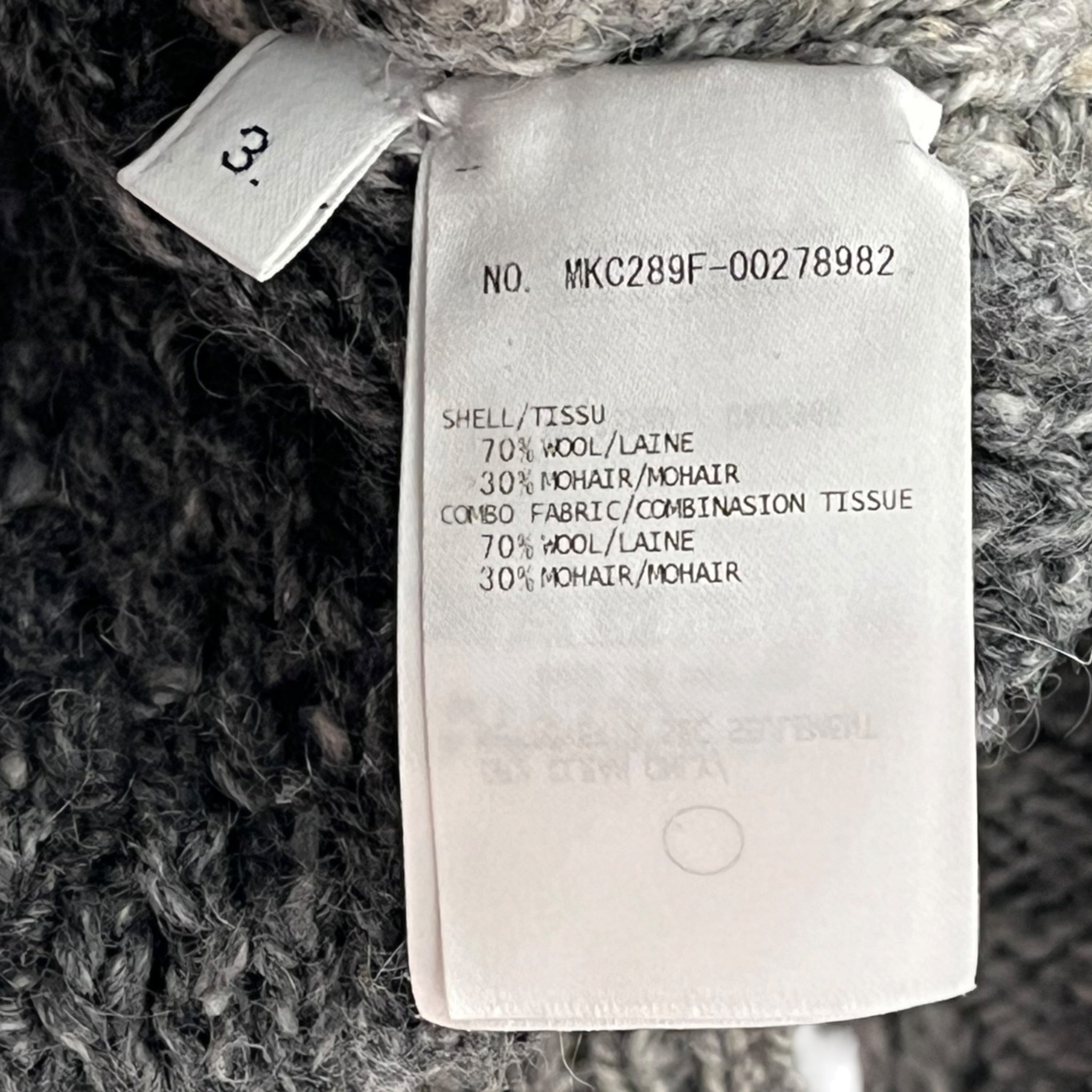 THOM BROWNE. NEW YORK/Cardigan/3/Wool/GRY/2 tone pockets side buttons view 7
